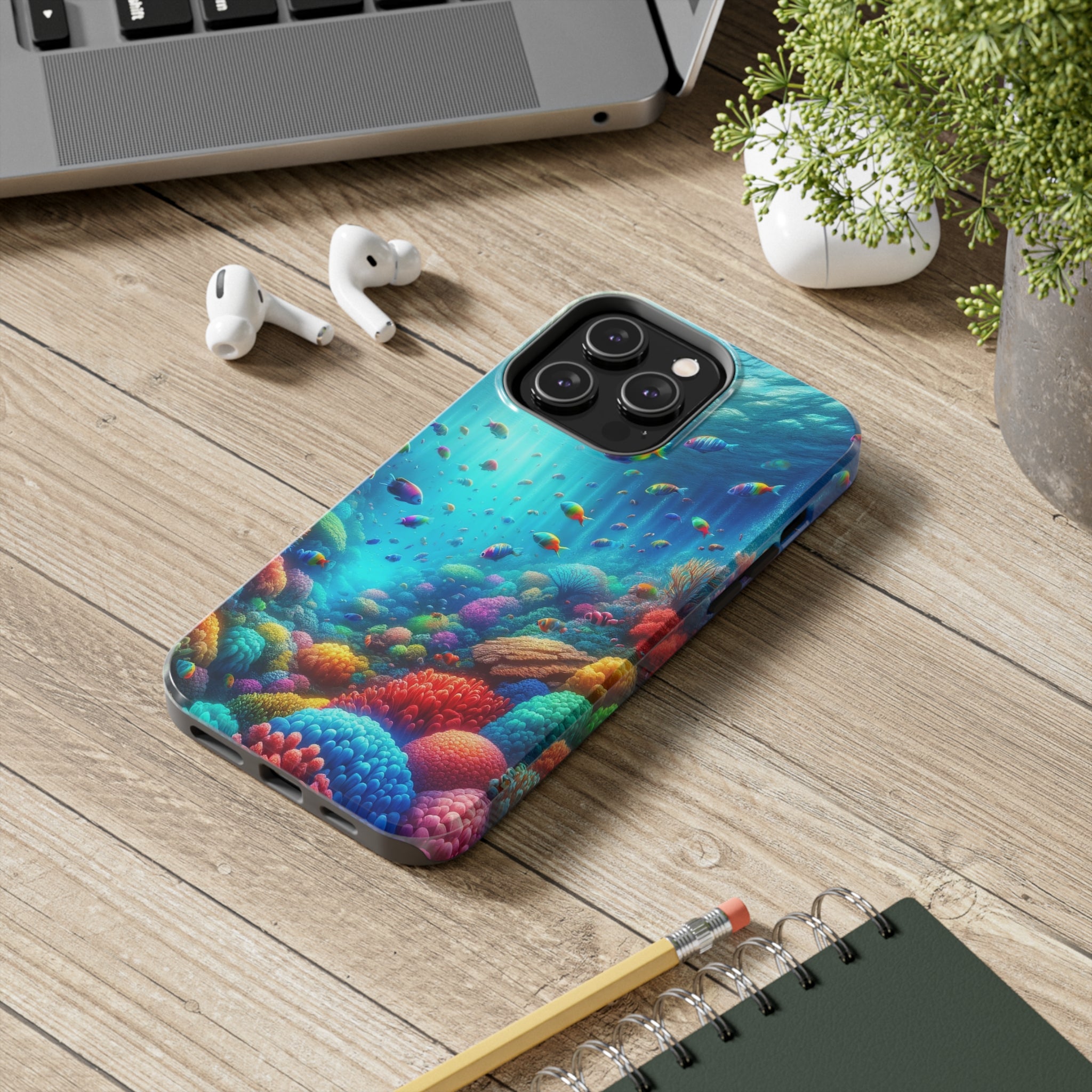 Coloured fish and coral reef - Tough Phone Case