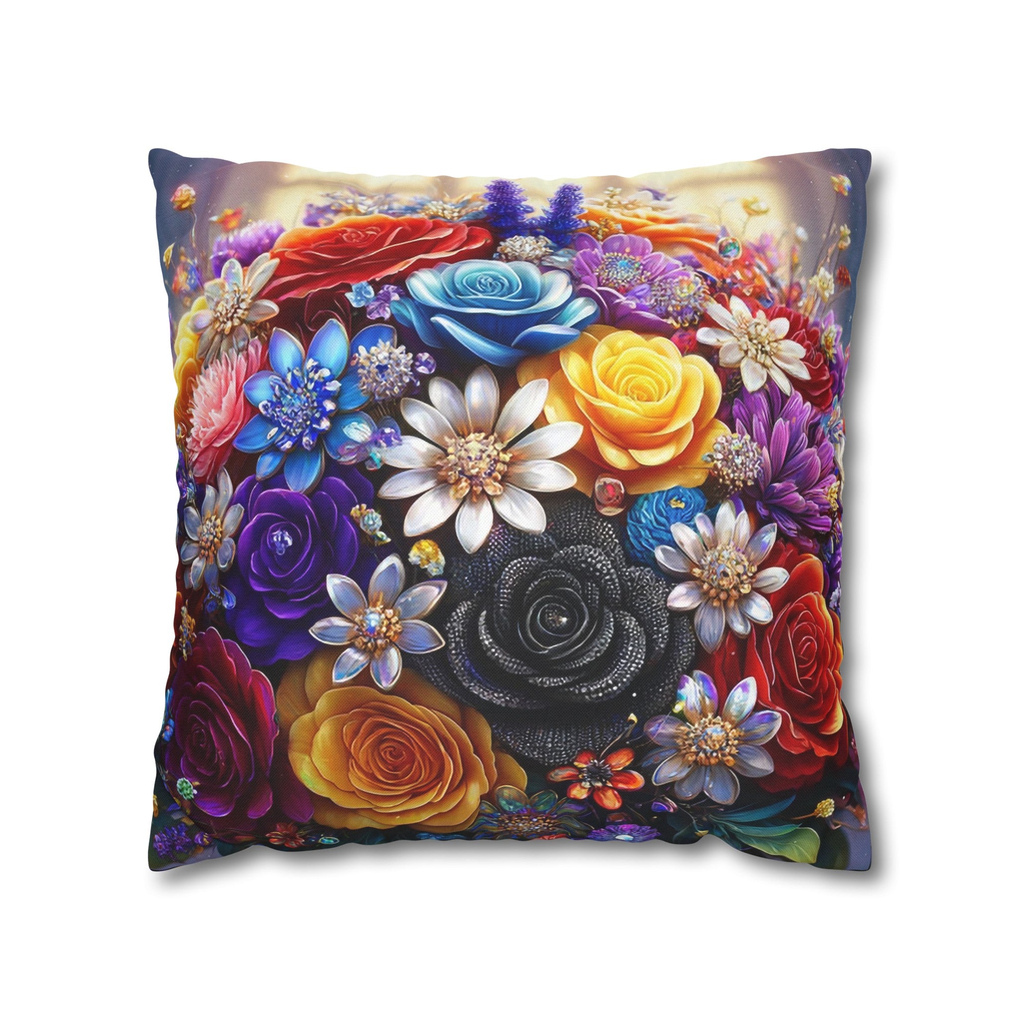 Colourful Bouquet (1) - Polyester Square Pillowcase