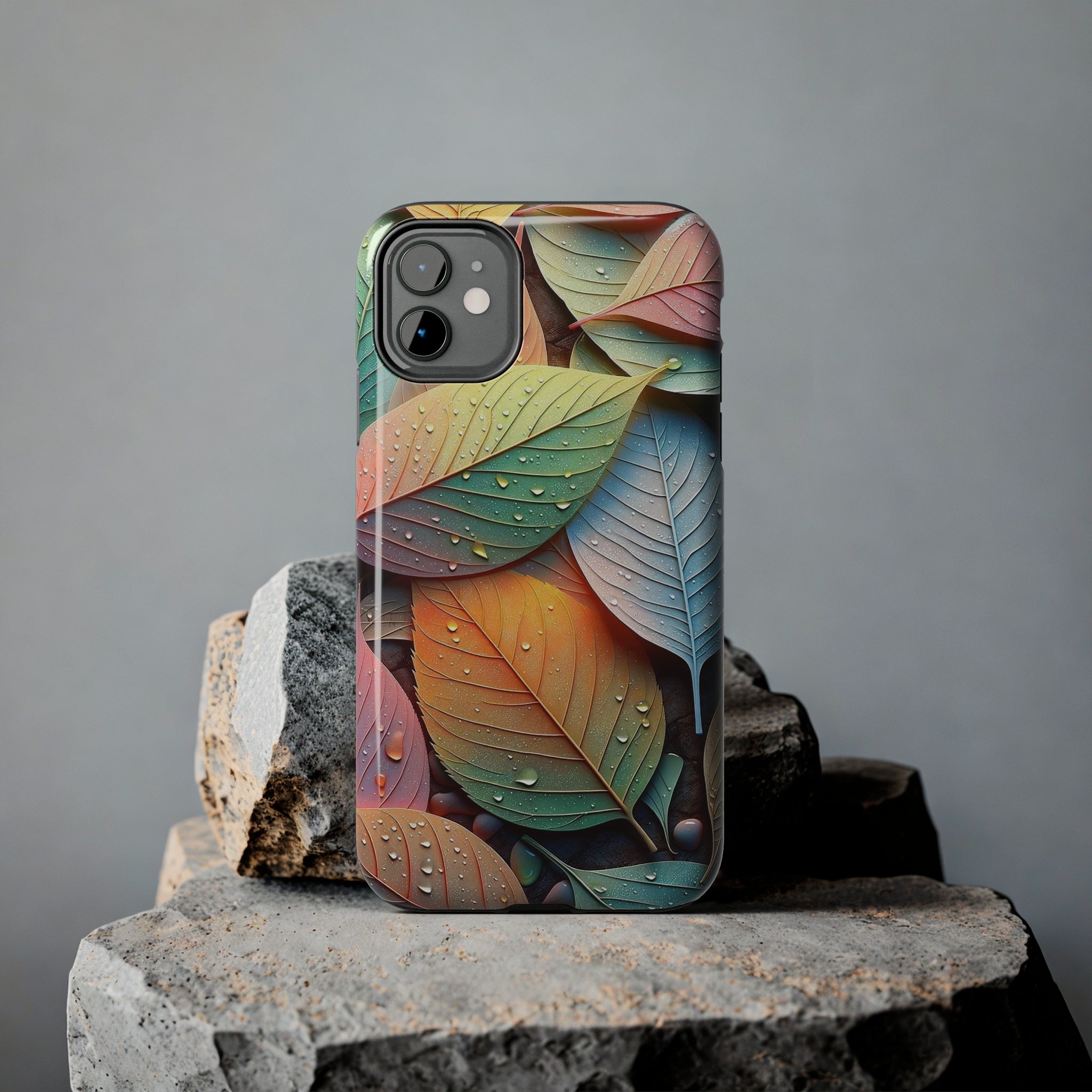 Pastel coloured leaves - Tough Phone Case