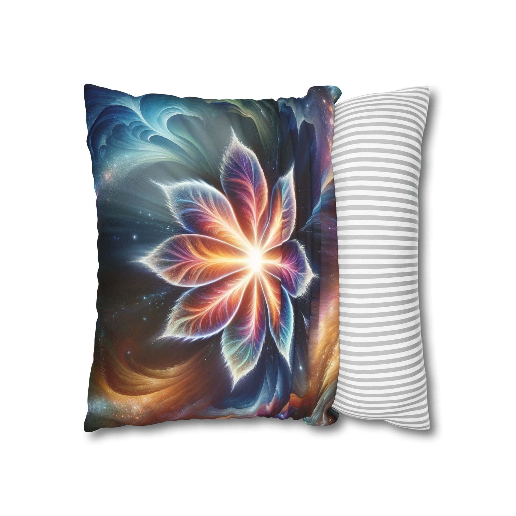 Galaxy-flower (2) - Suede Square Pillowcase