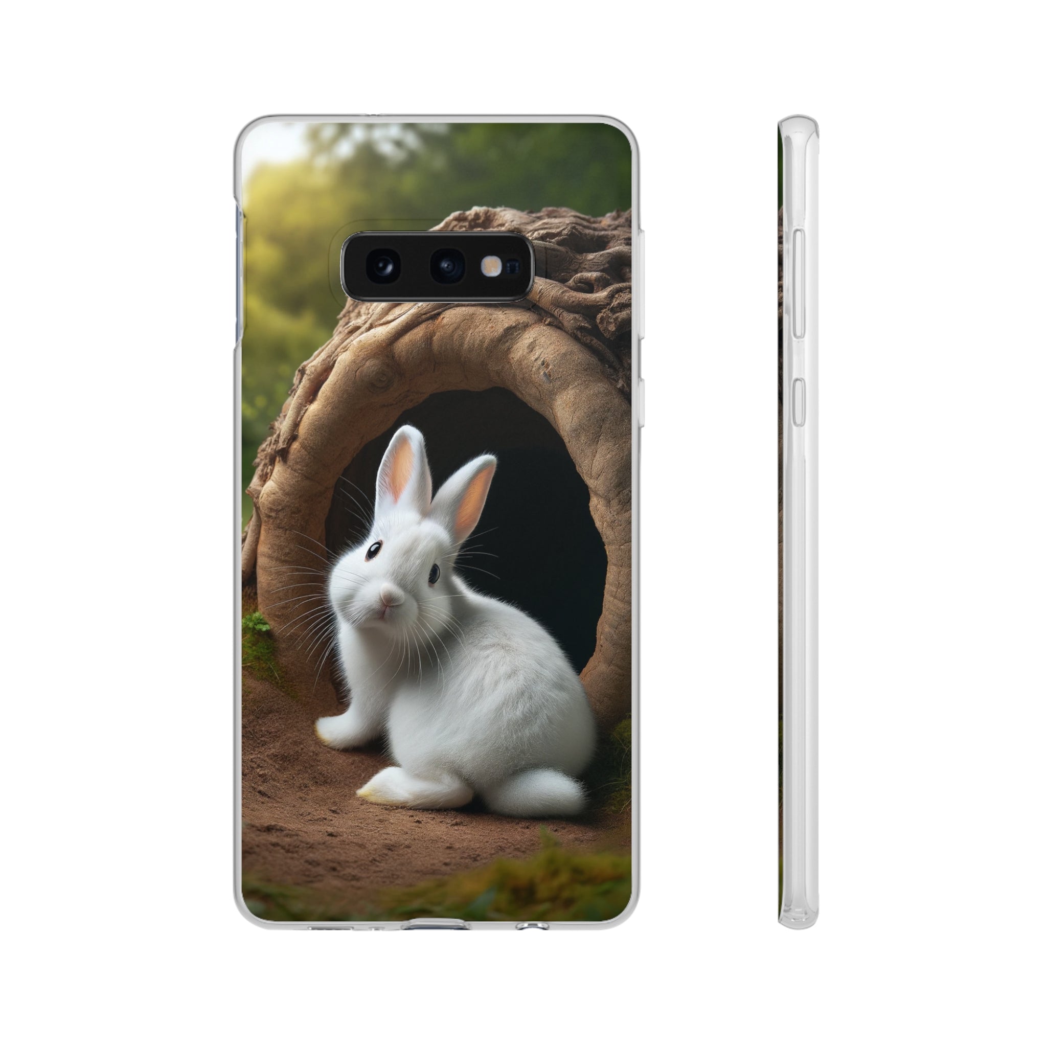 Curious, white rabbit - Flexi Case (Samsung only)