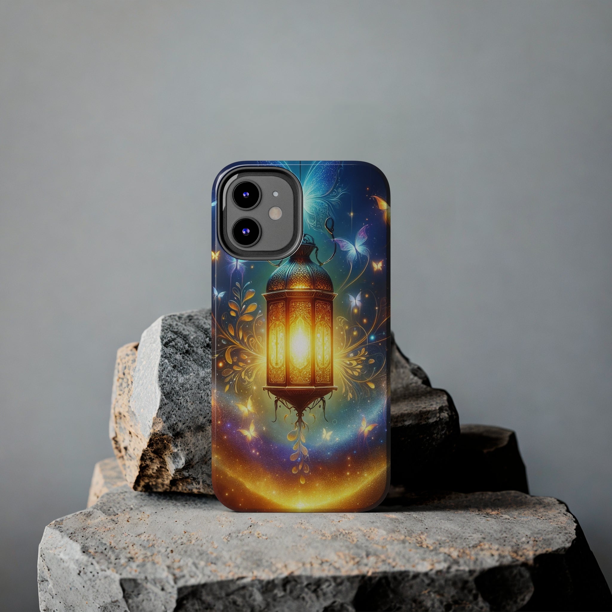 Butterflies around a lamp - Tough Phone Case