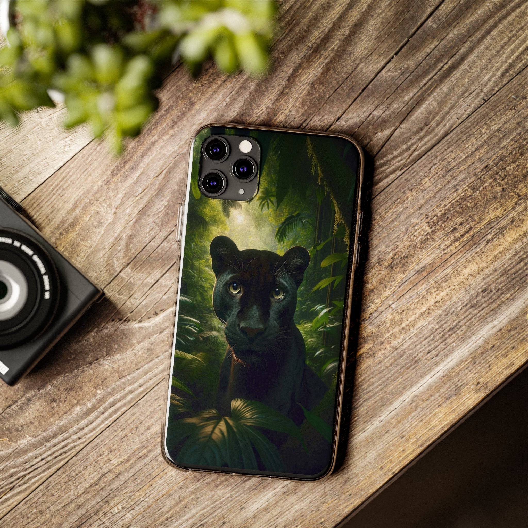 Curious Panther - Soft Phone Case