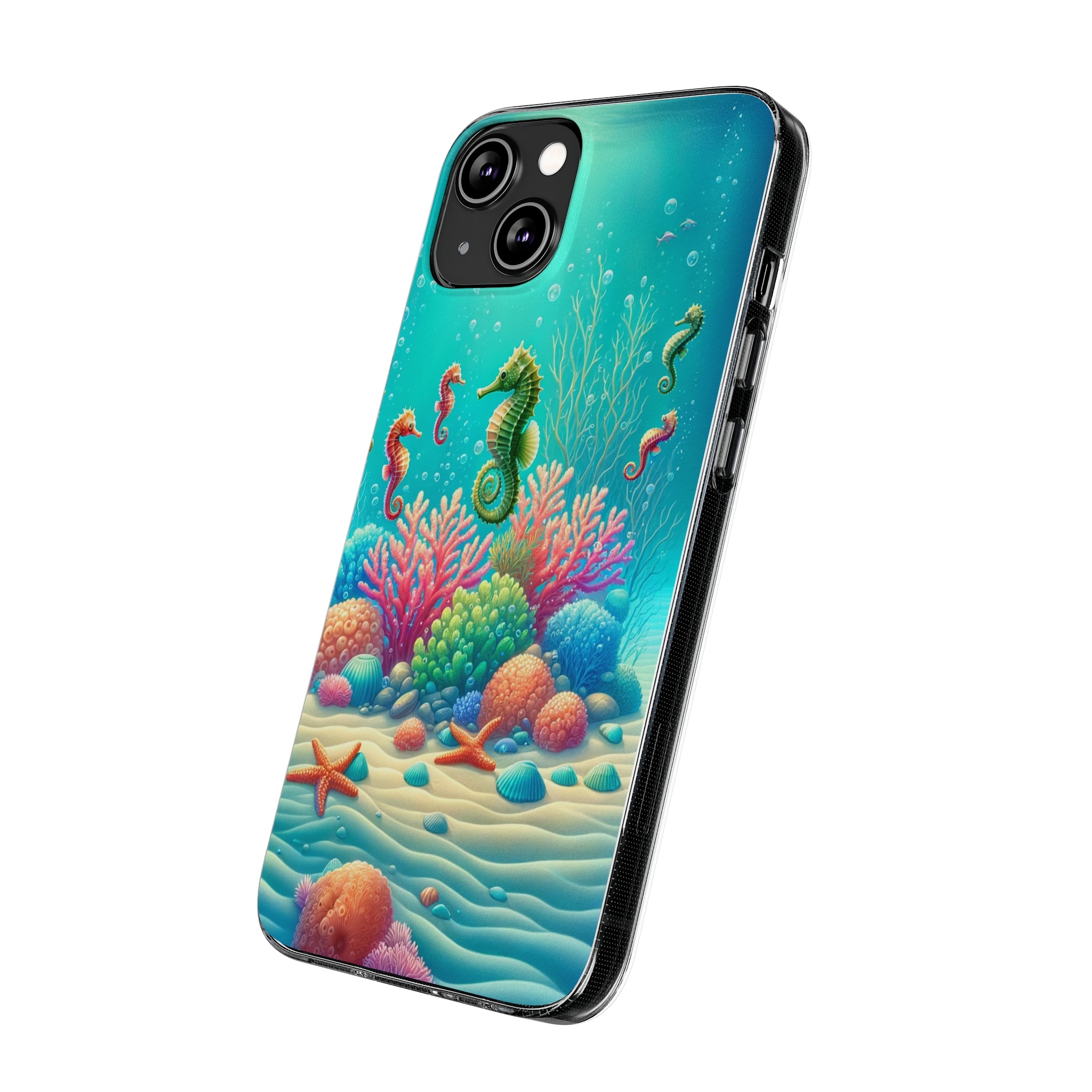 Seahorses - Soft Phone Case