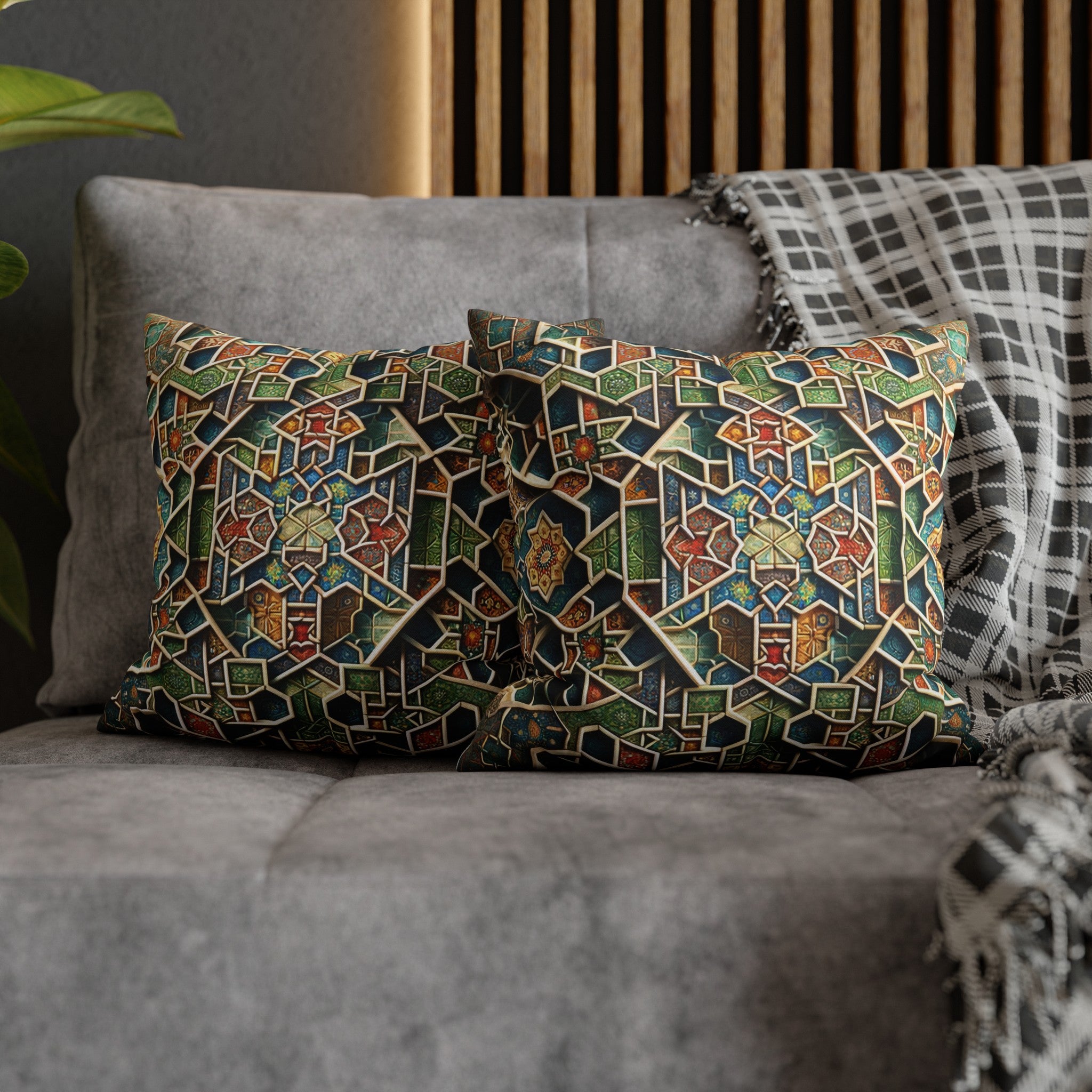 Persian Art 2 - Polyester Square Pillowcase