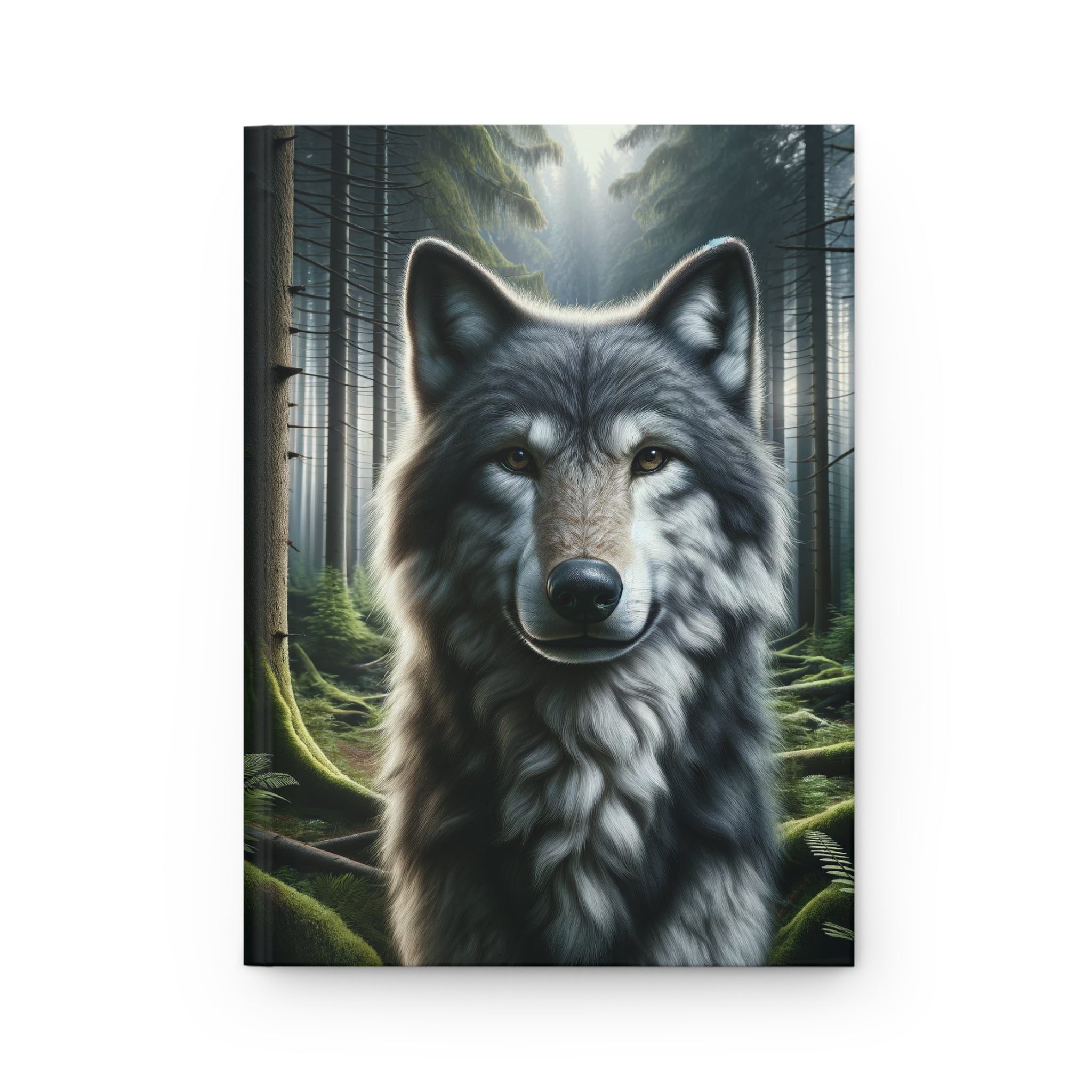 A curious wolf - Hardcover Notebook