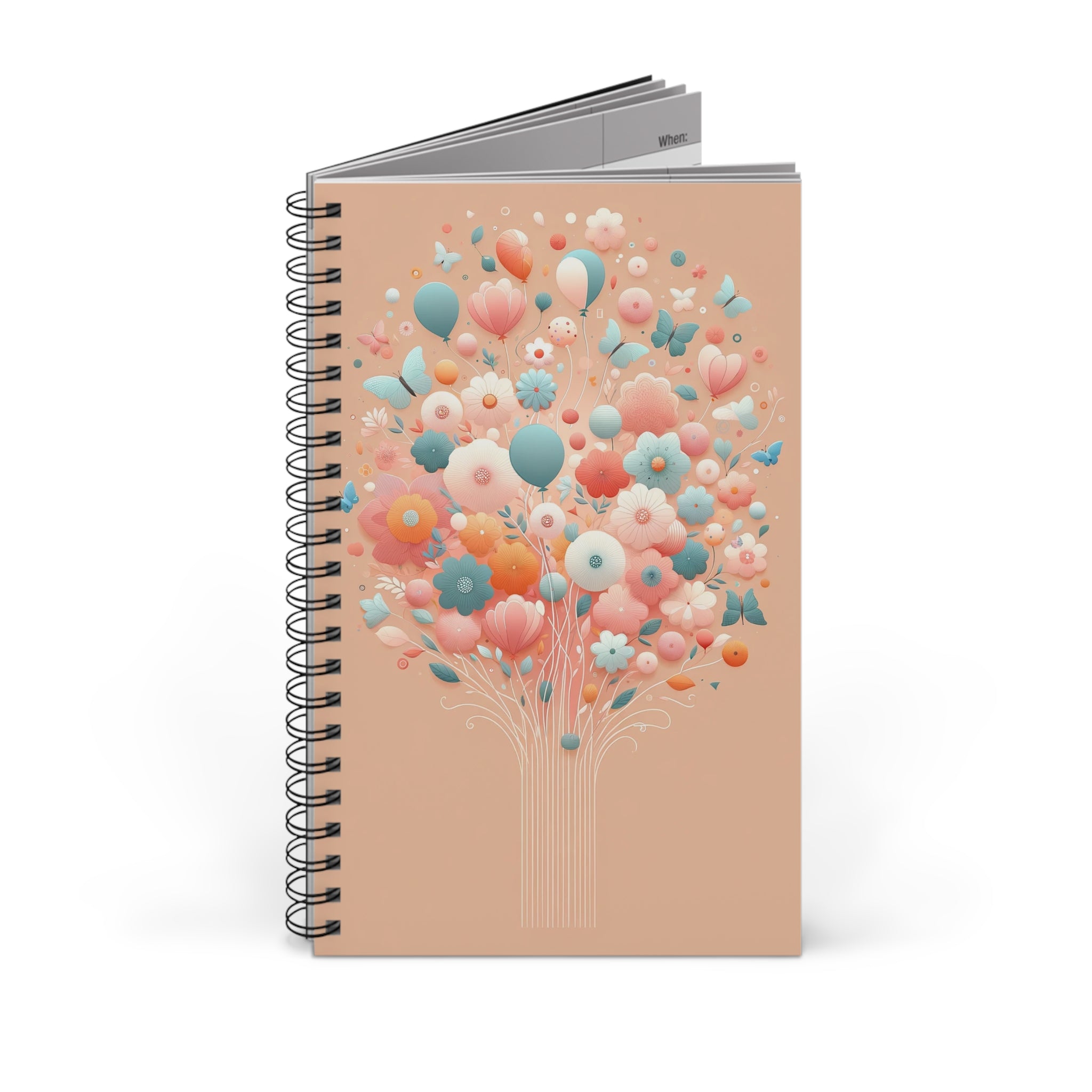 Bouquet of flowers, balloons and butterflies 2 - Spiral Journal (EU)