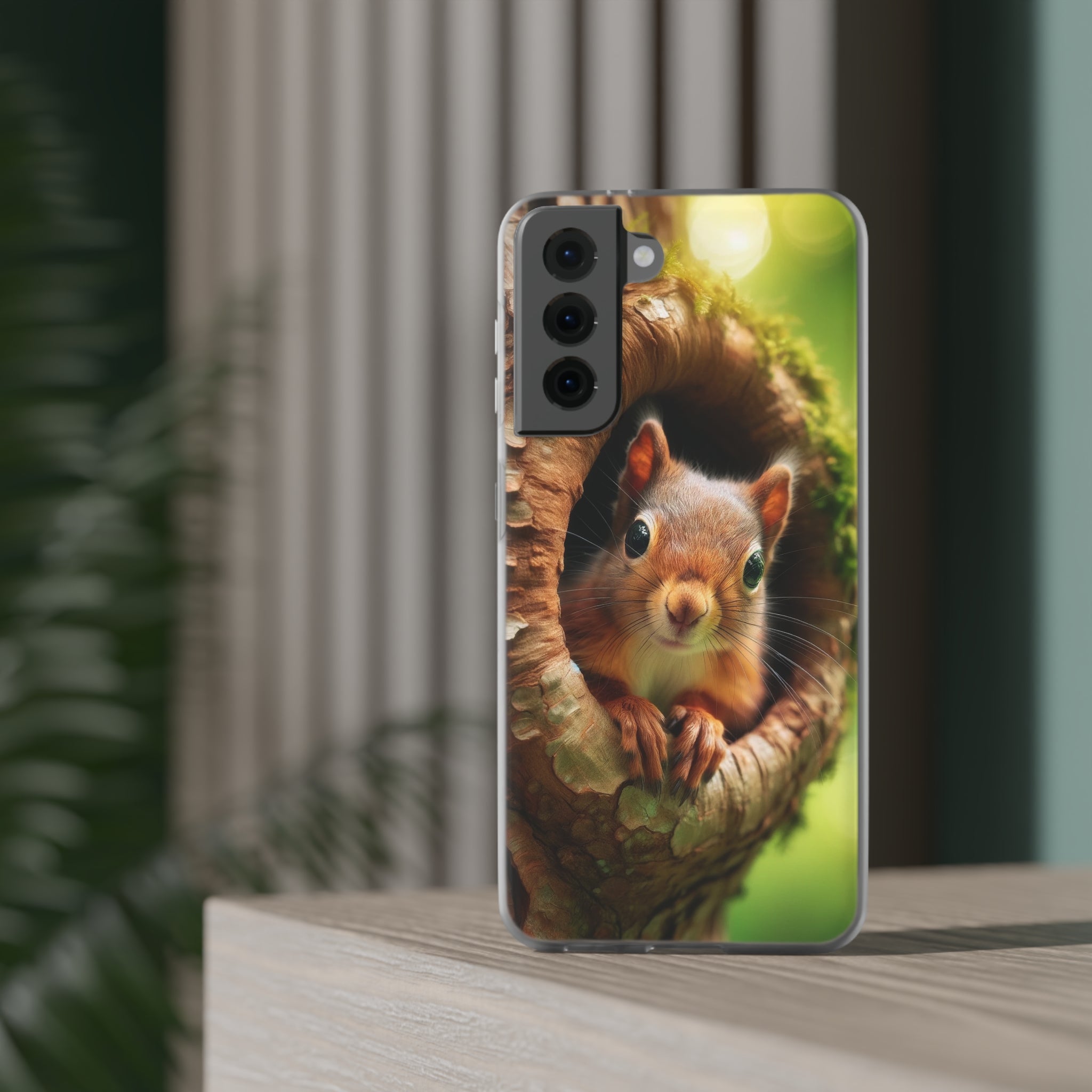 Squirrel in a treehole - Flexi Case (Samsung only)