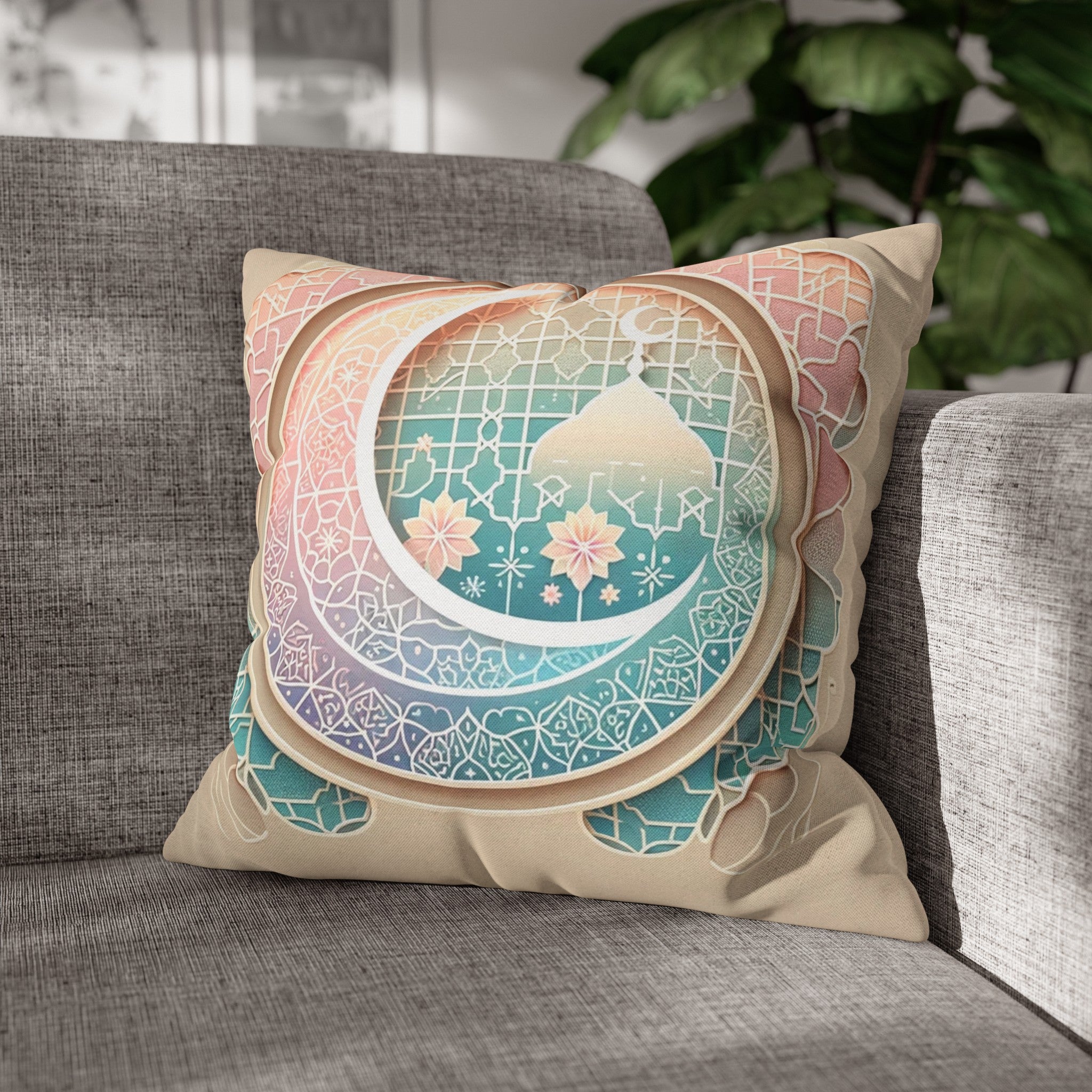 Islamic Art 3 - Polyester Square Pillowcase