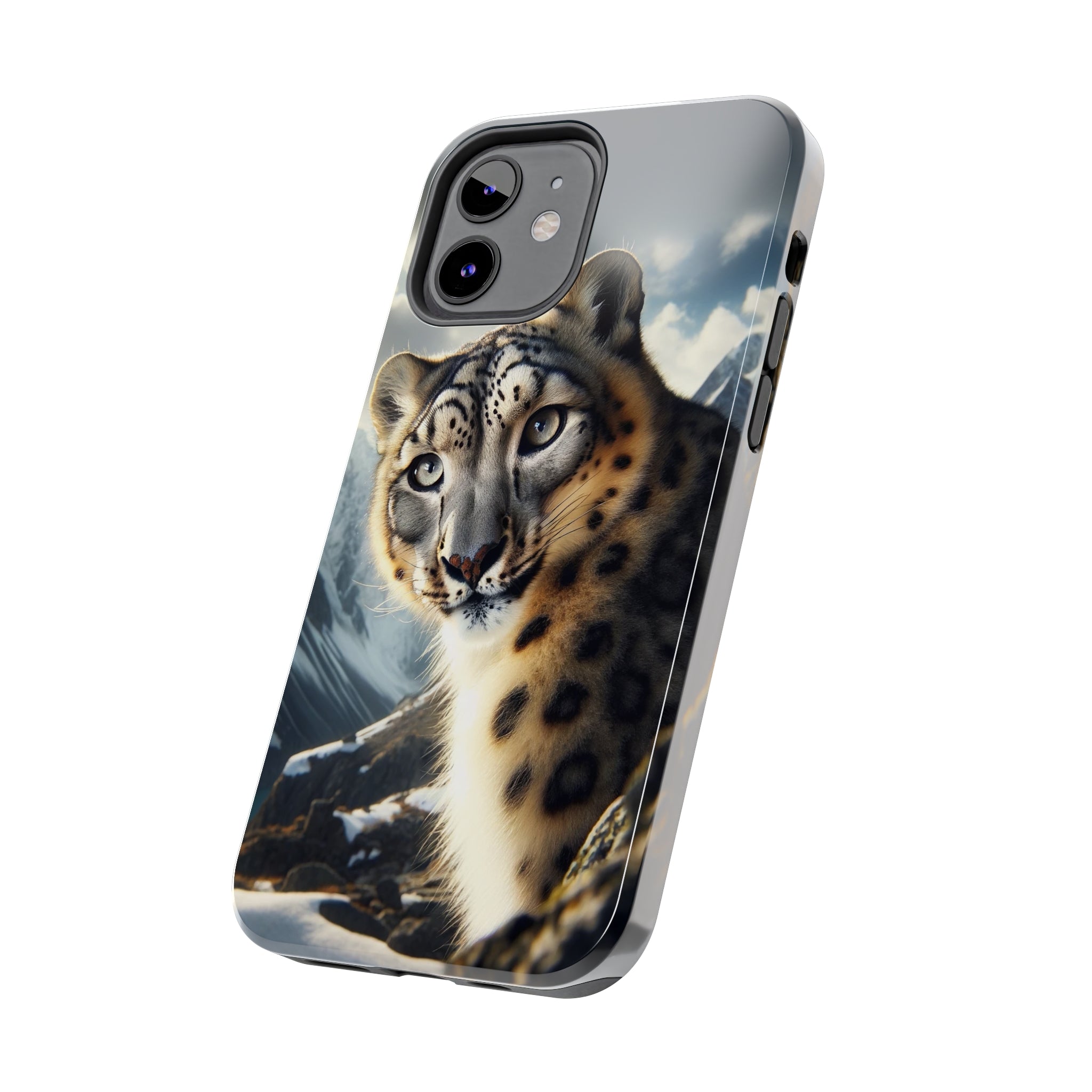 Curious Snow Leopard - Tough Phone Case