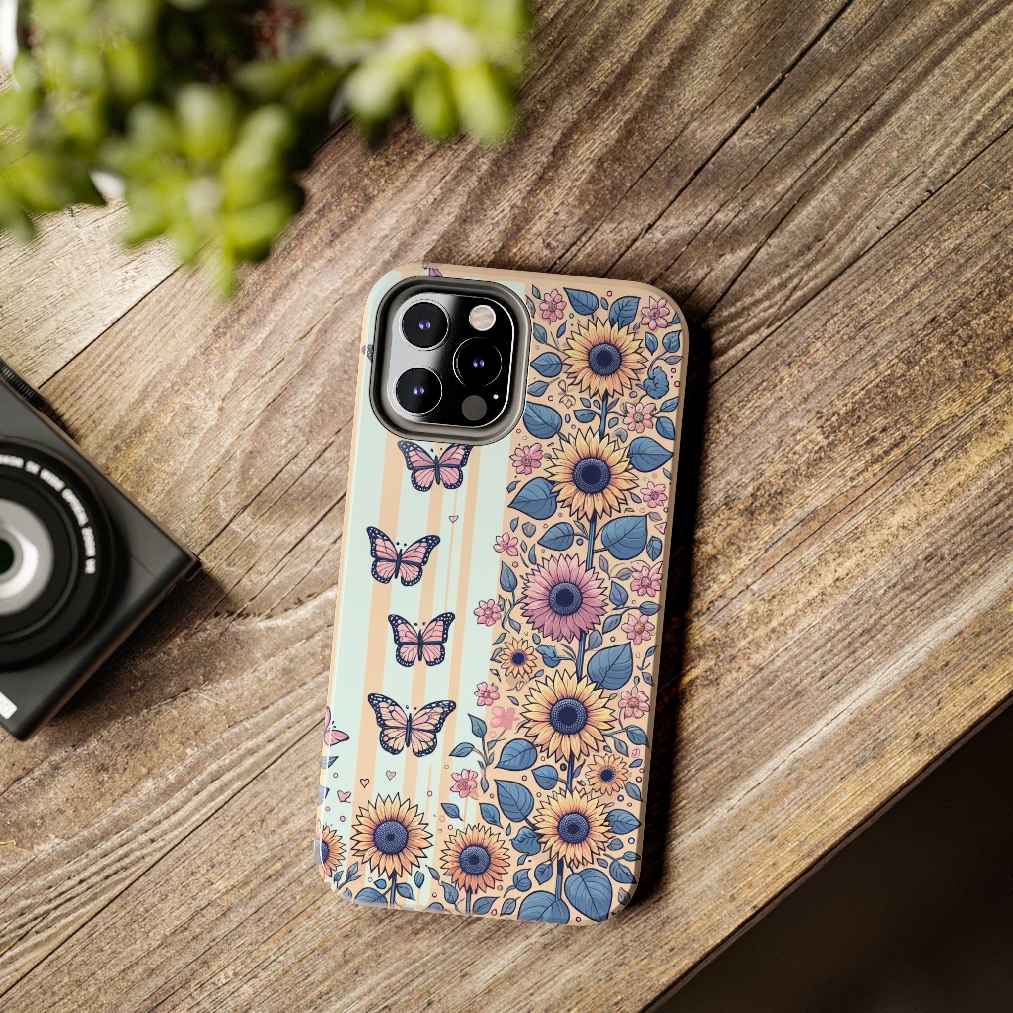 Butterflies and Sunflowers - Tough Phone Case