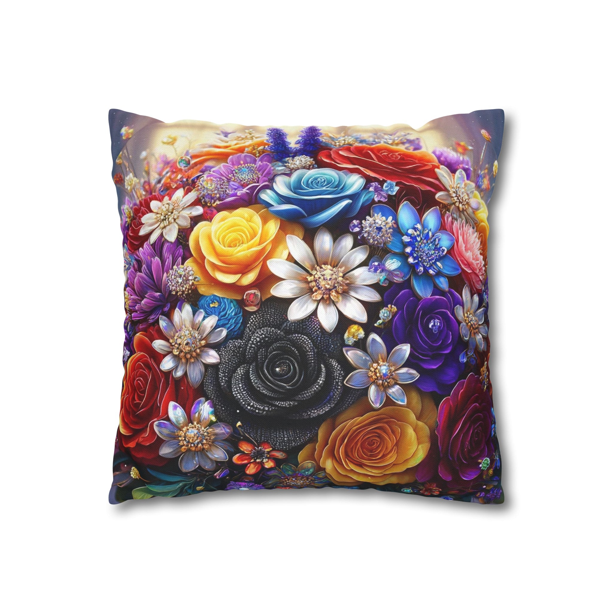 Colourful Bouquet (1) - Polyester Square Pillowcase