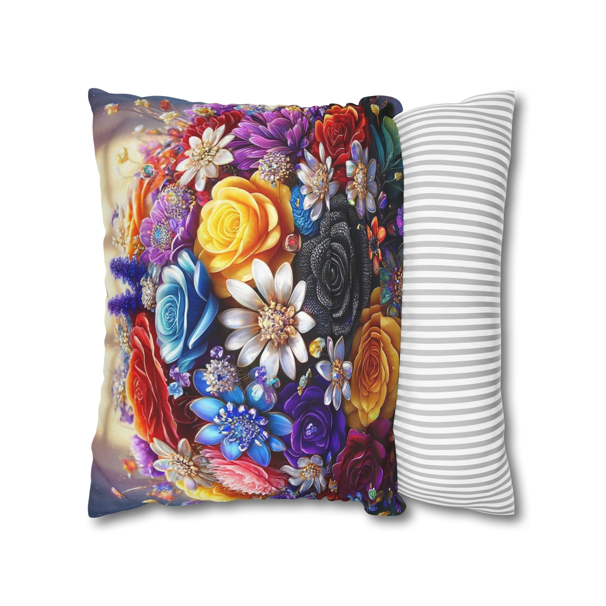 Colourful Bouquet (1) - Polyester Square Pillowcase