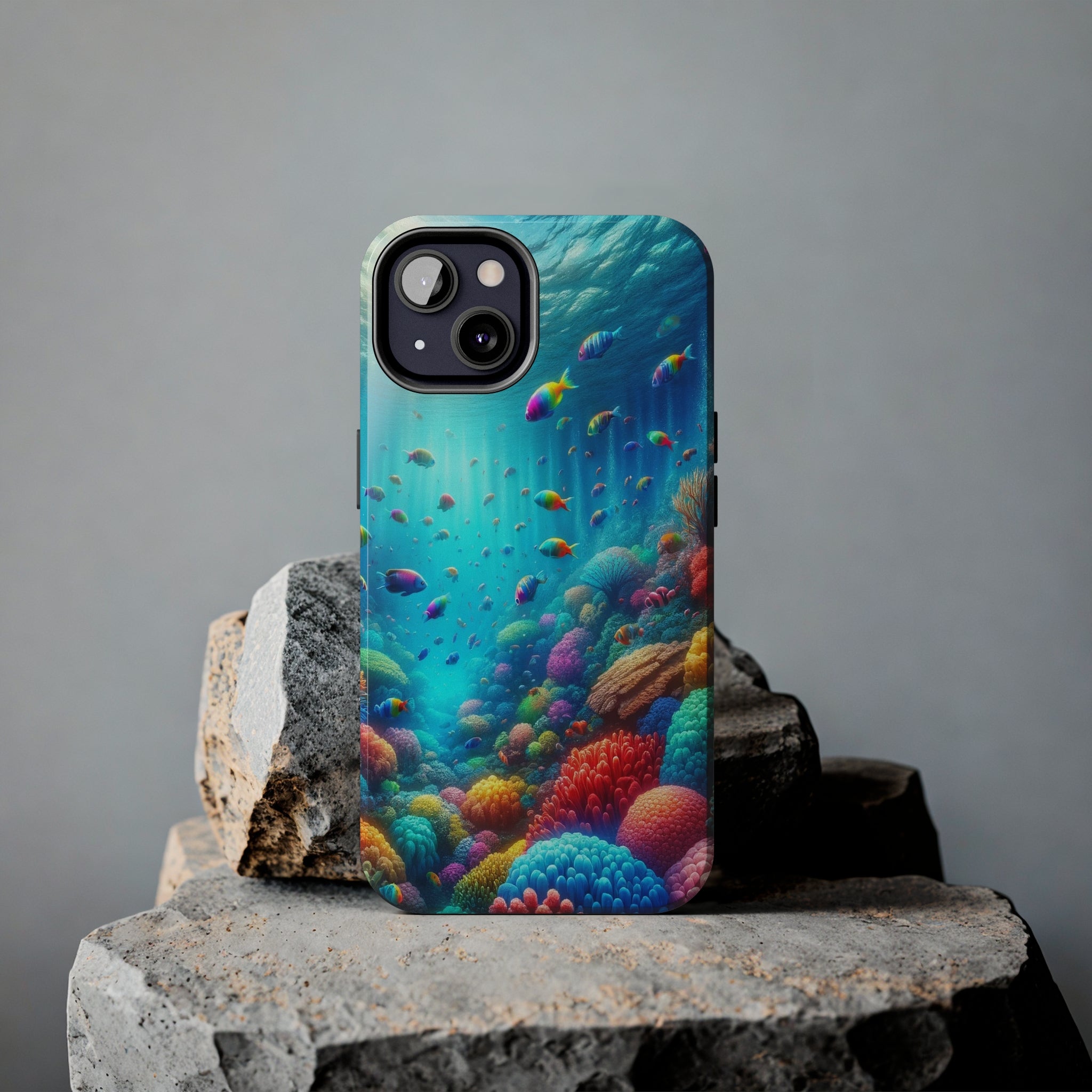 Coloured fish and coral reef - Tough Phone Case