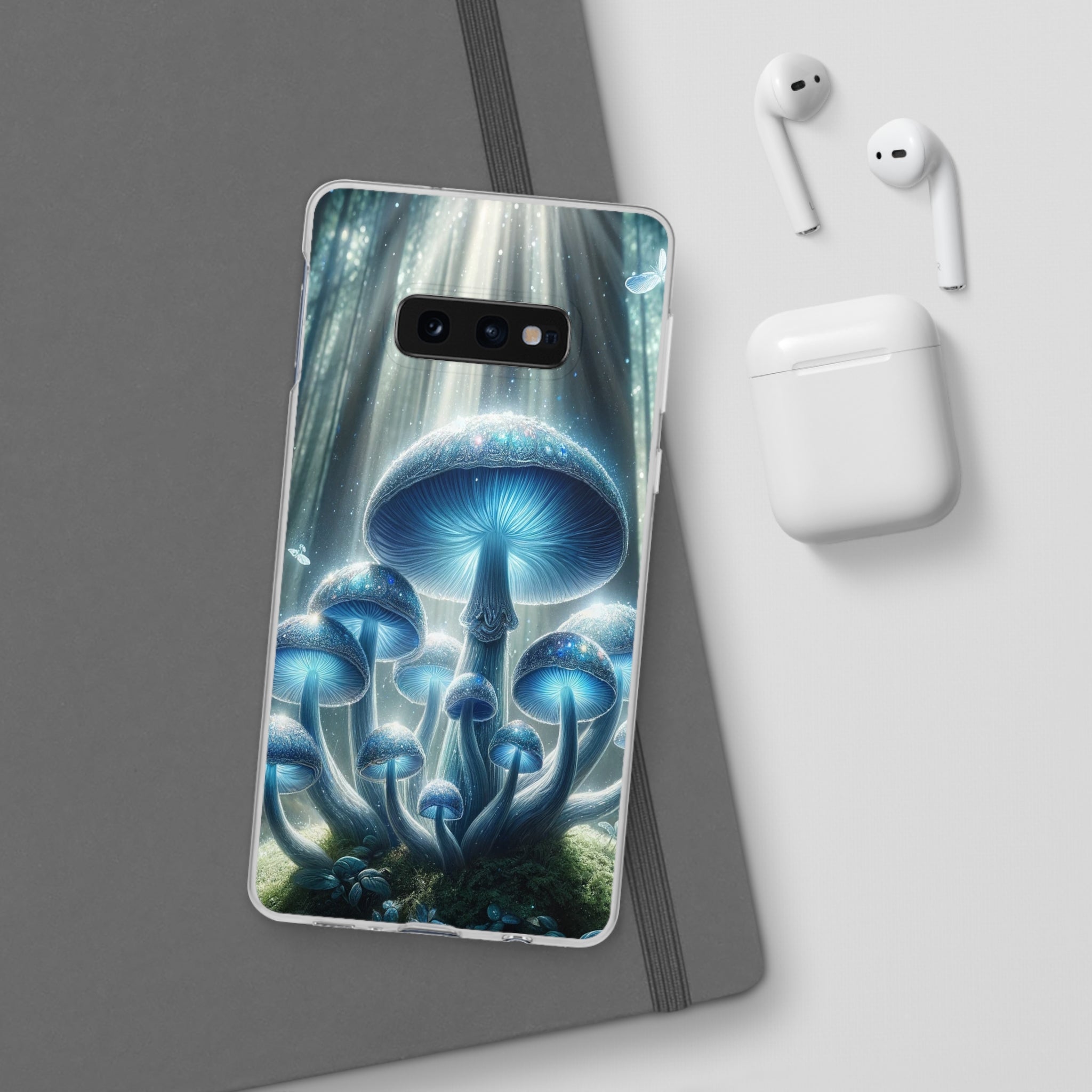 Lightblue mushrooms - Flexi Case (Samsung only)