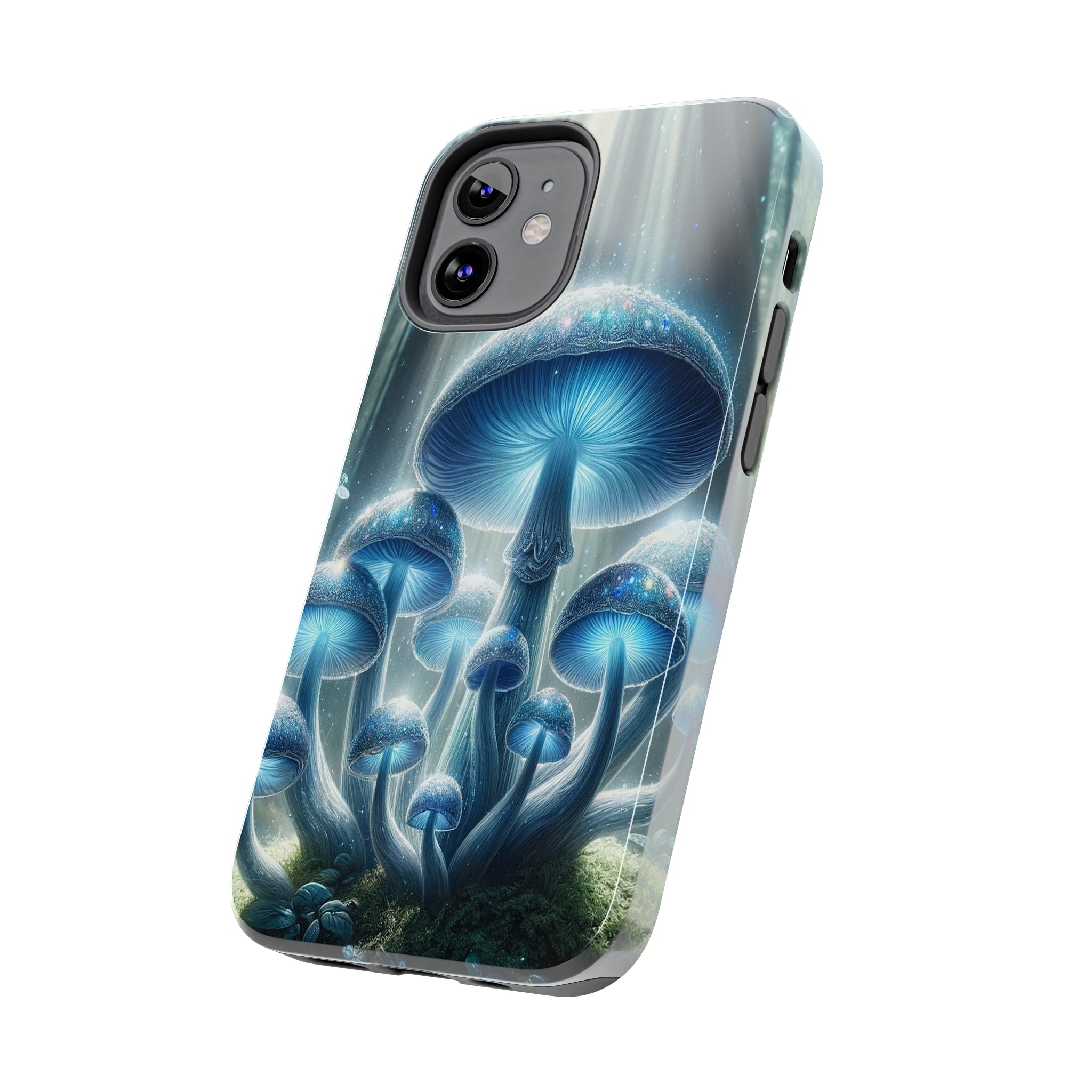 Light blue mushrooms - Tough Phone Case