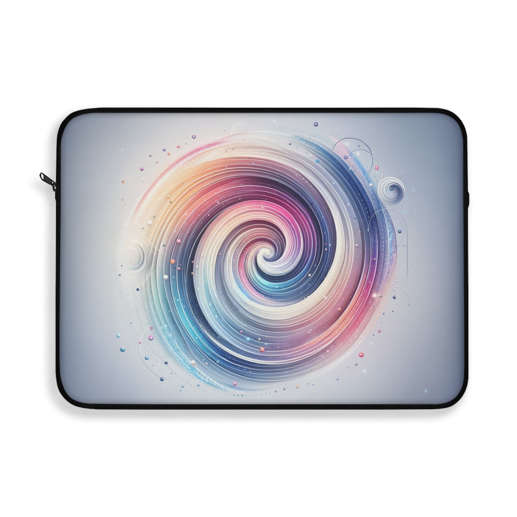 A blue-pink spiral on blue background - Laptop Sleeve