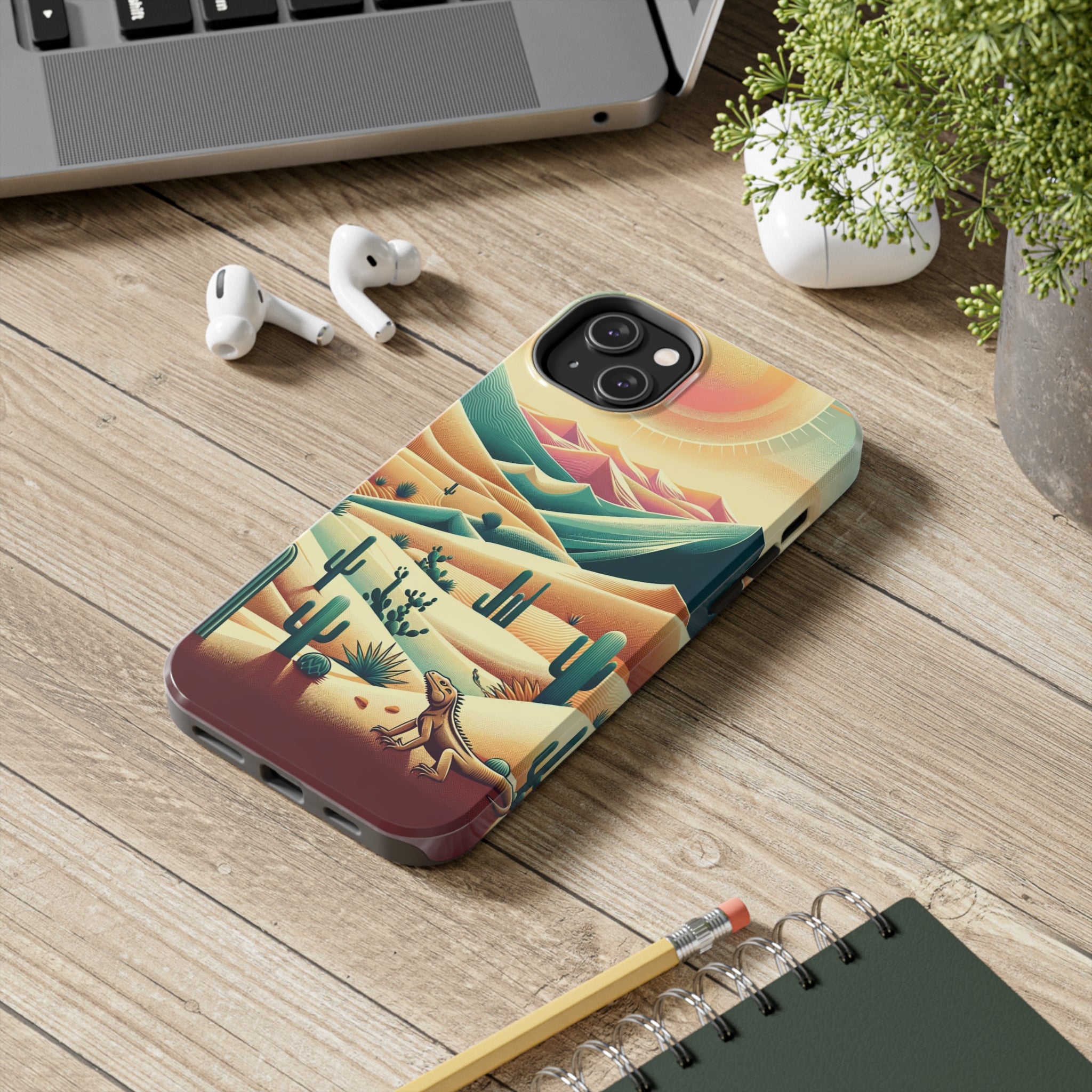 Iguana in the desert - Tough Phone Case