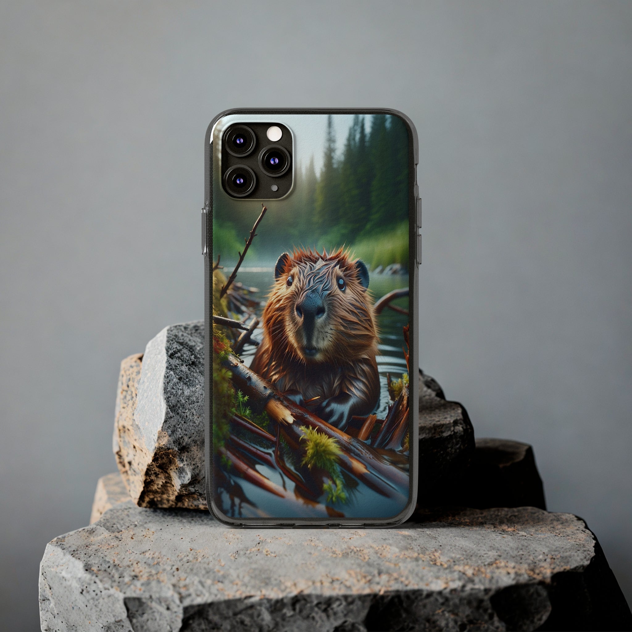 Curious Beaver - Soft Phone Case