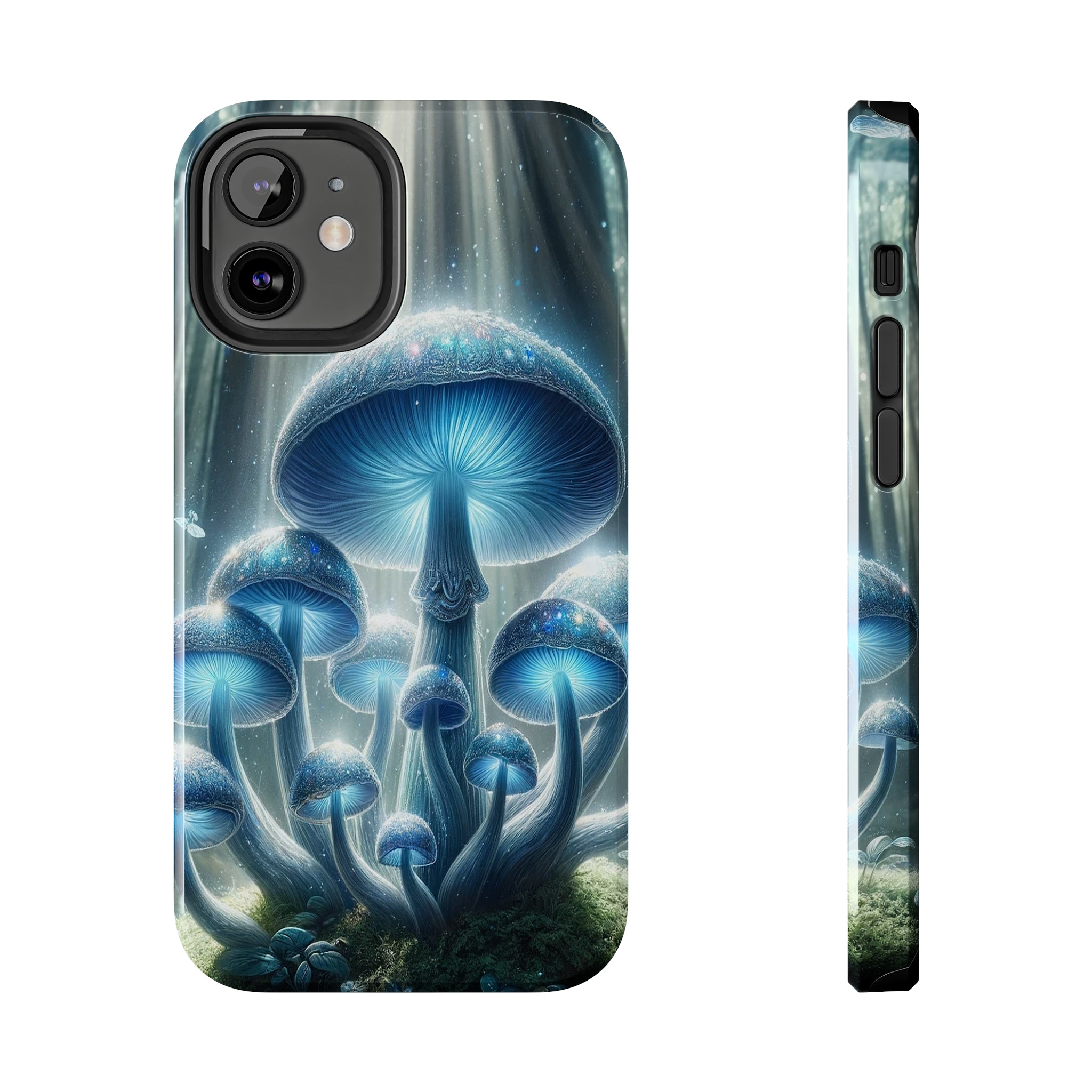 Light blue mushrooms - Tough Phone Case