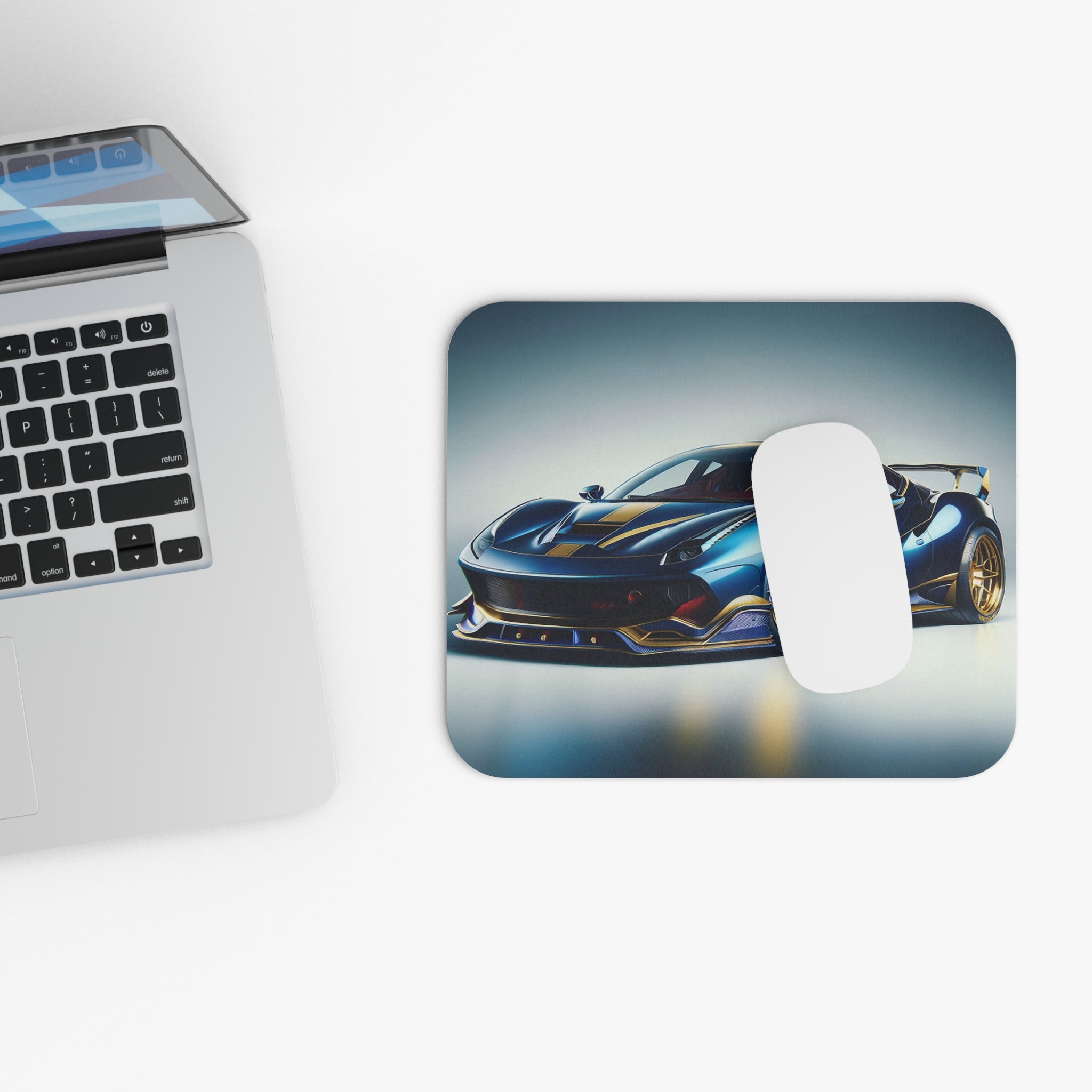 Blue car - Mouse Pad (Rectangle)