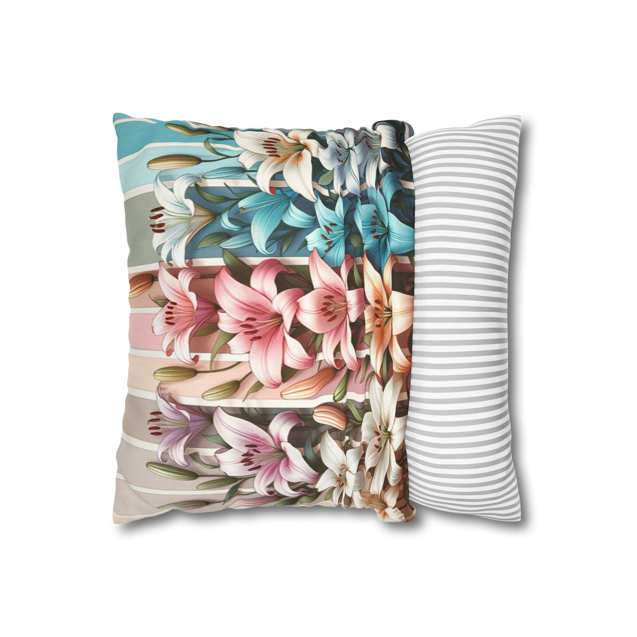 Lilies 4 - Polyester Square Pillowcase