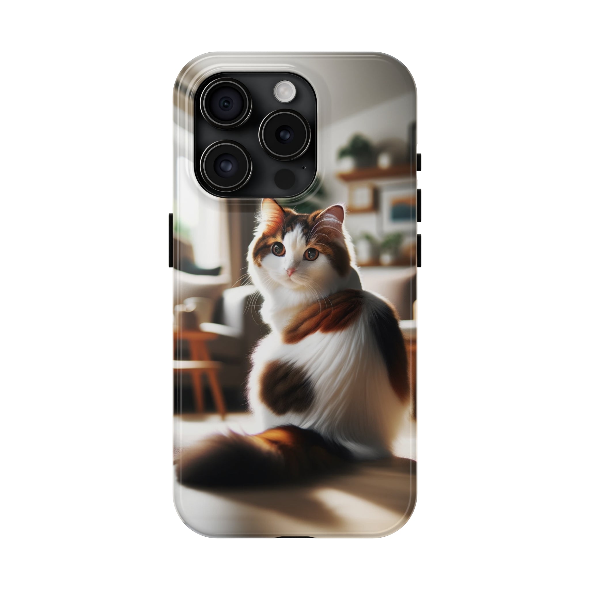 White-brown cat - Tough Phone Case