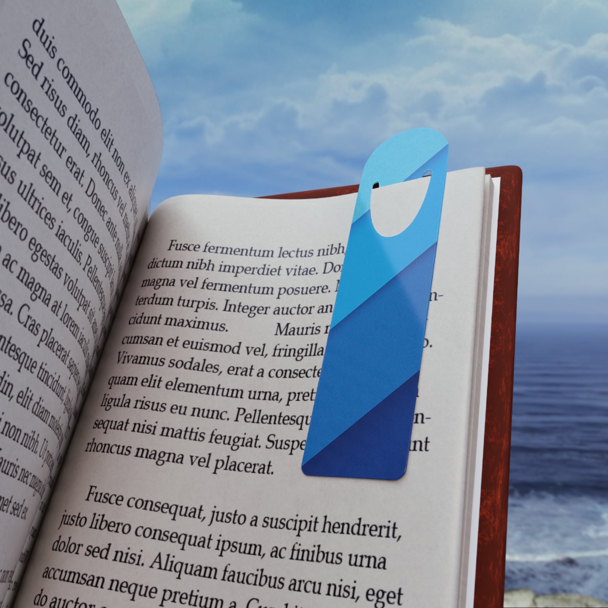 Blue, diagonal shades 2 - Bookmark