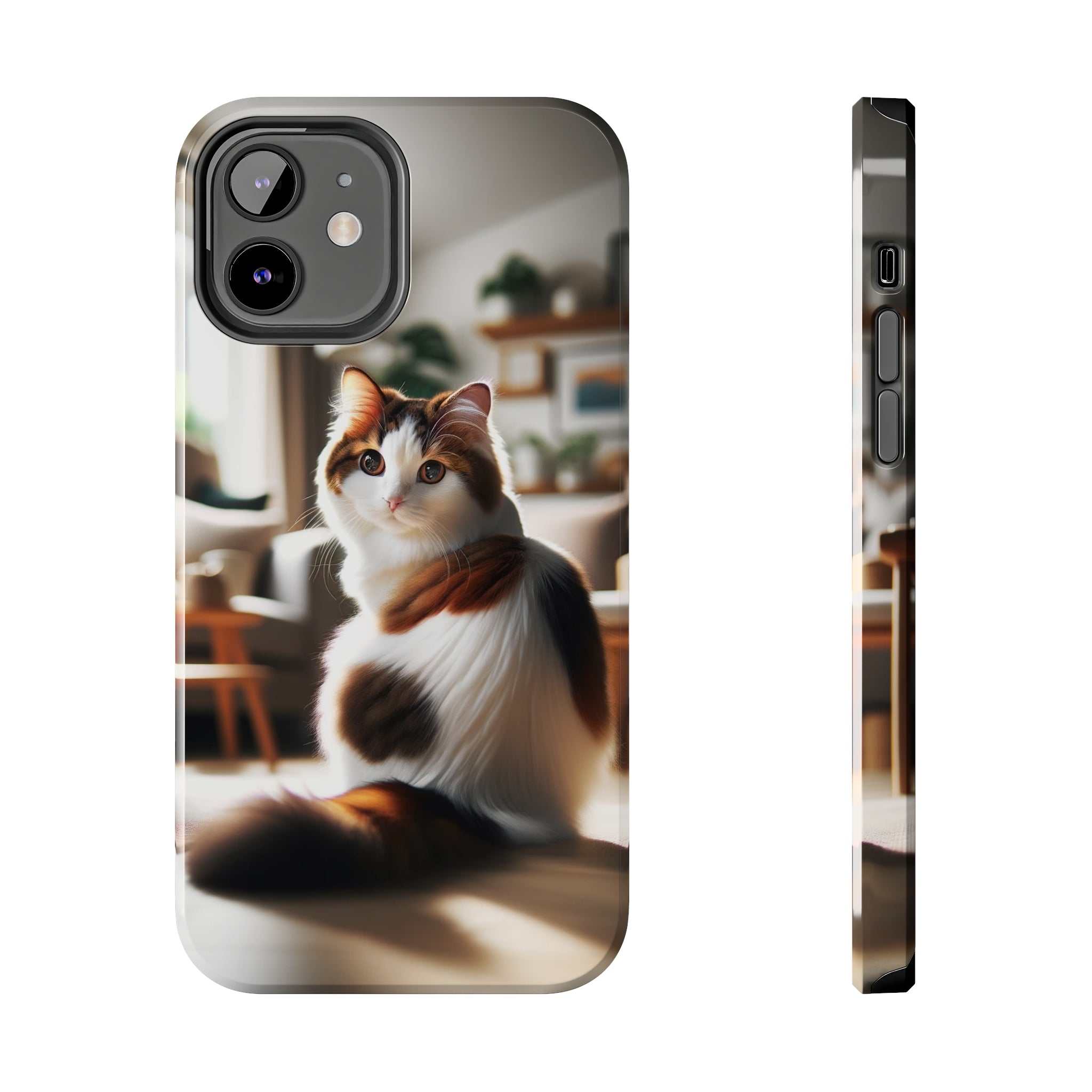 White-brown cat - Tough Phone Case