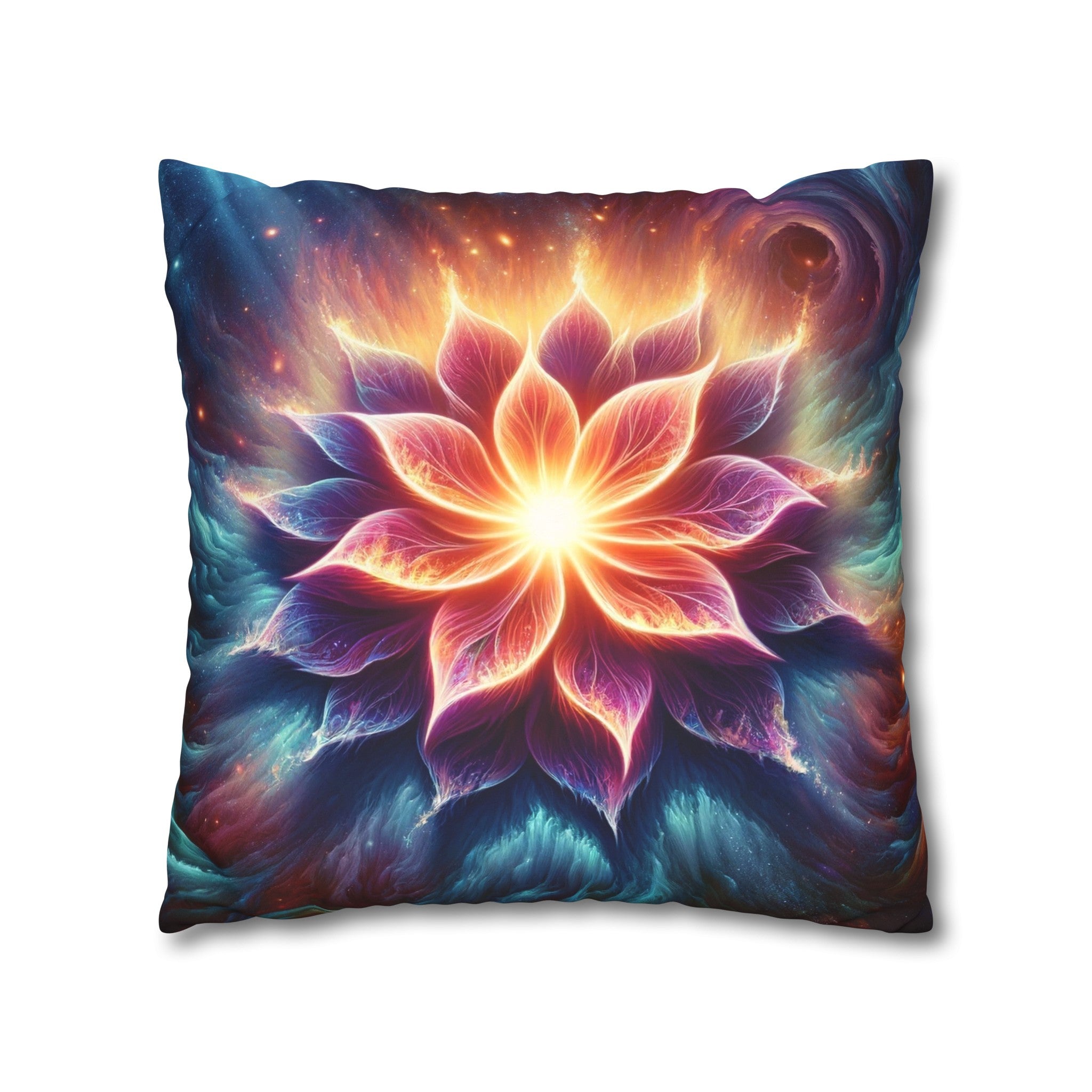 Galaxy-flower (1) - Suede Square Pillowcase