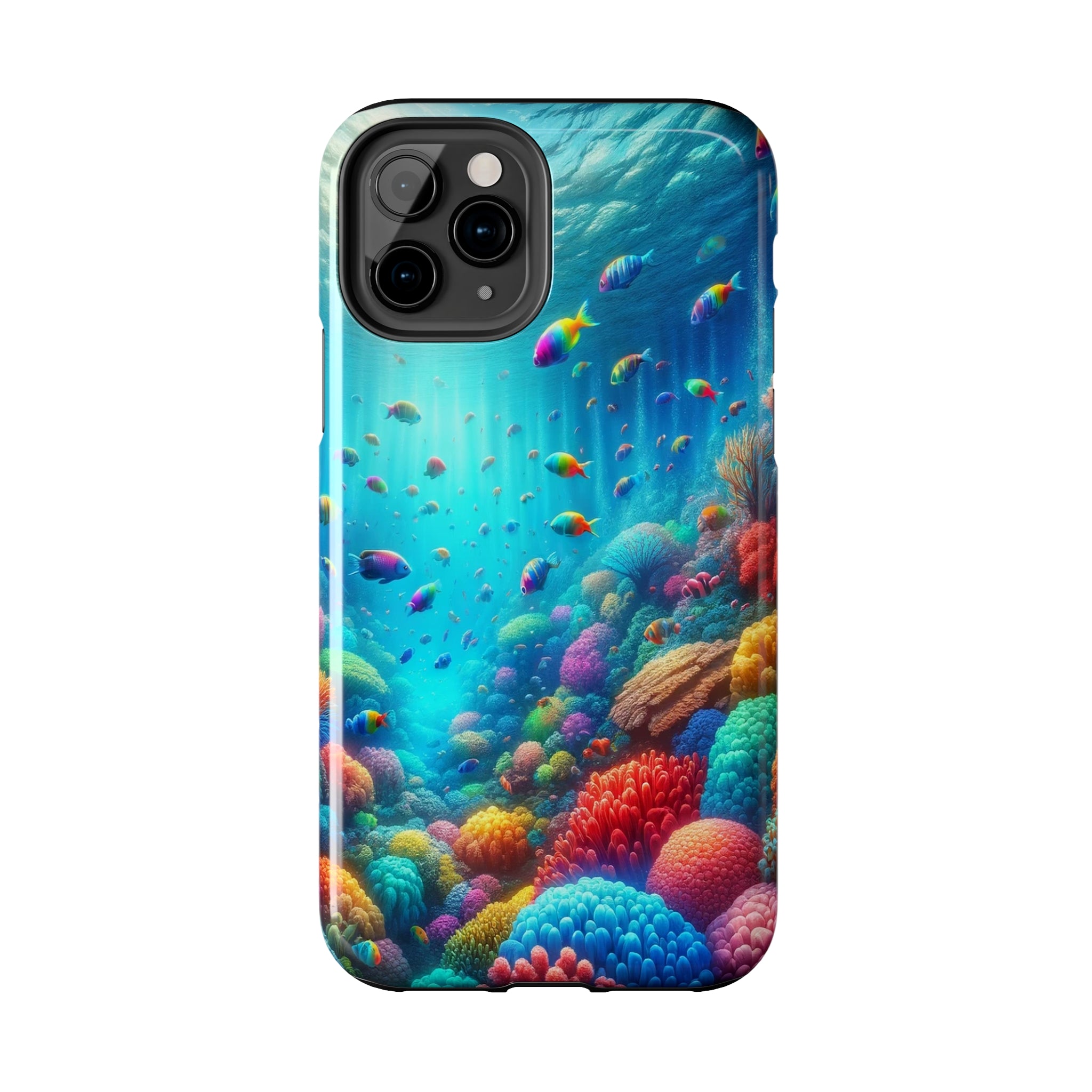 Coloured fish and coral reef - Tough Phone Case