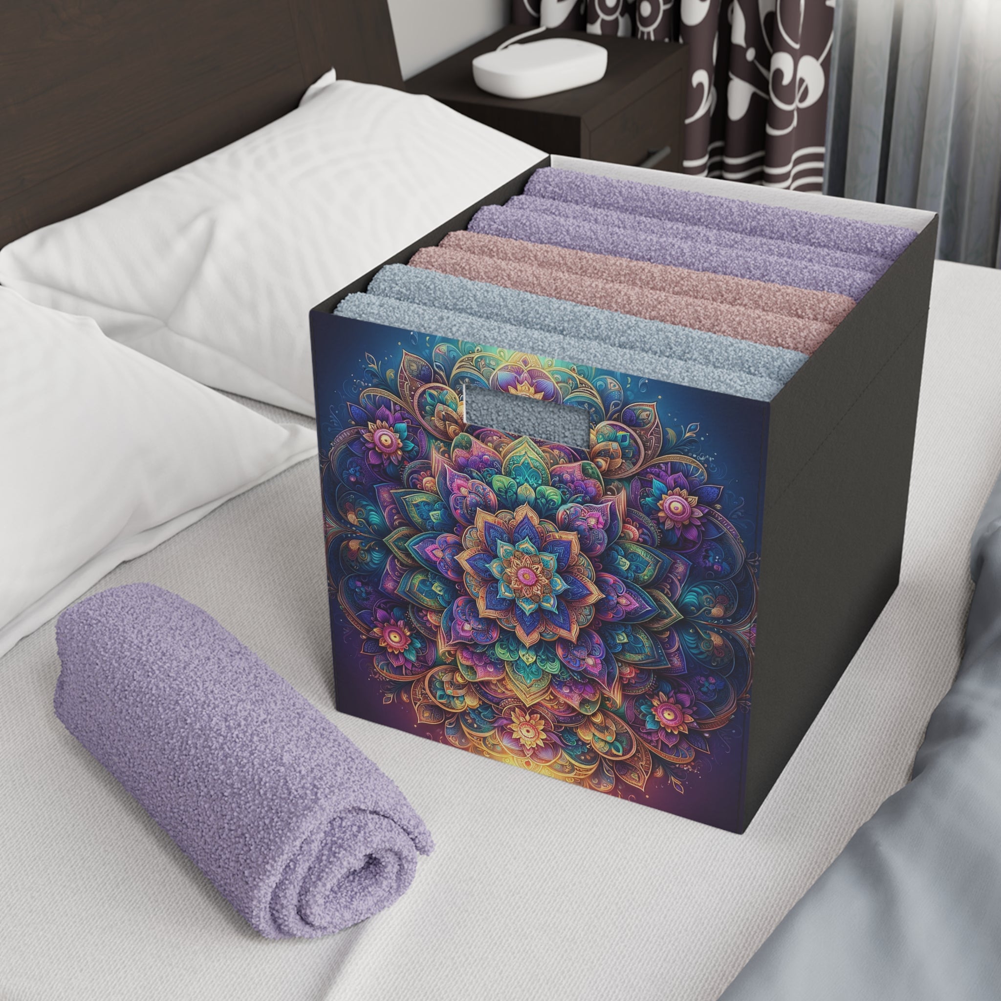 Purple-green Mandala - Storage Box