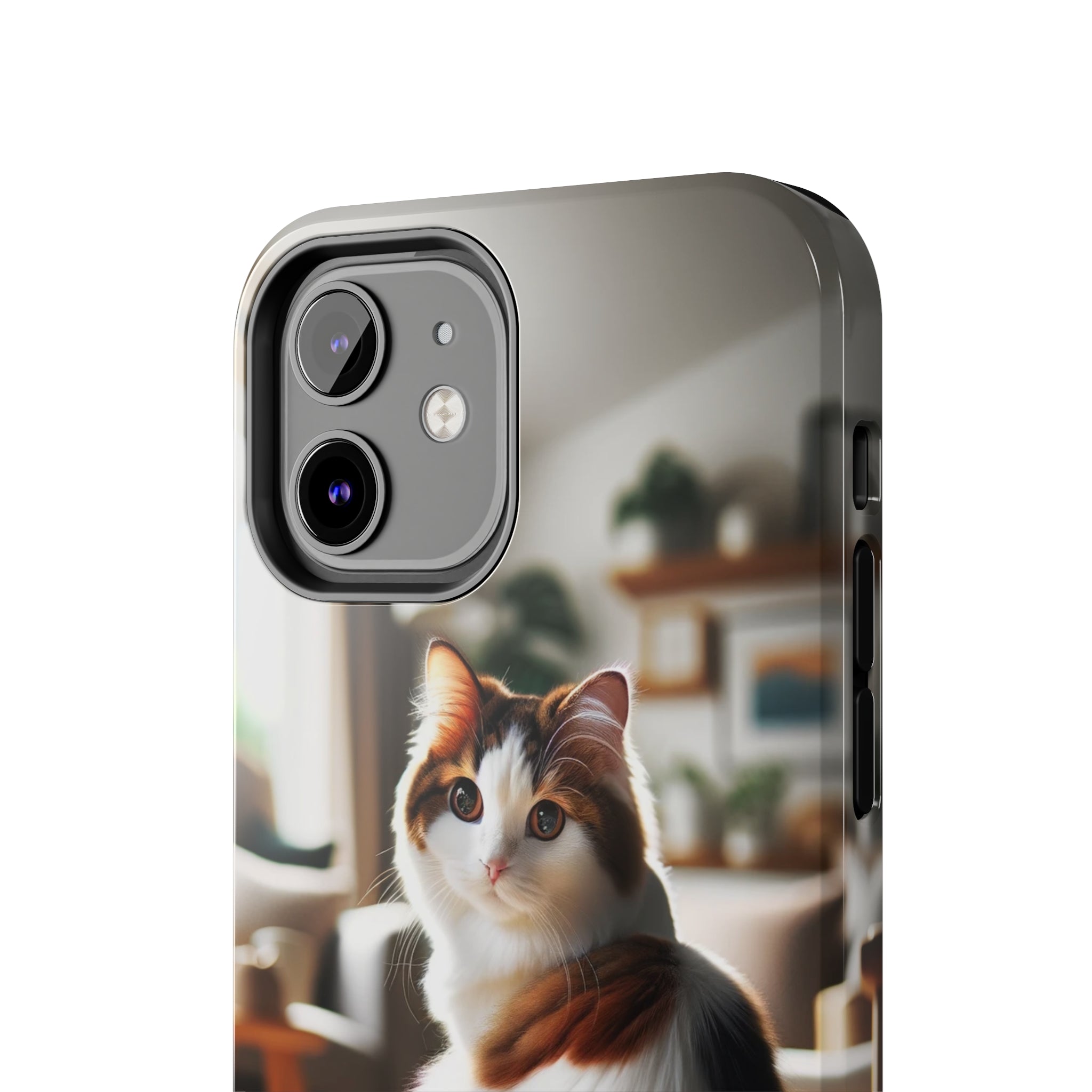 White-brown cat - Tough Phone Case