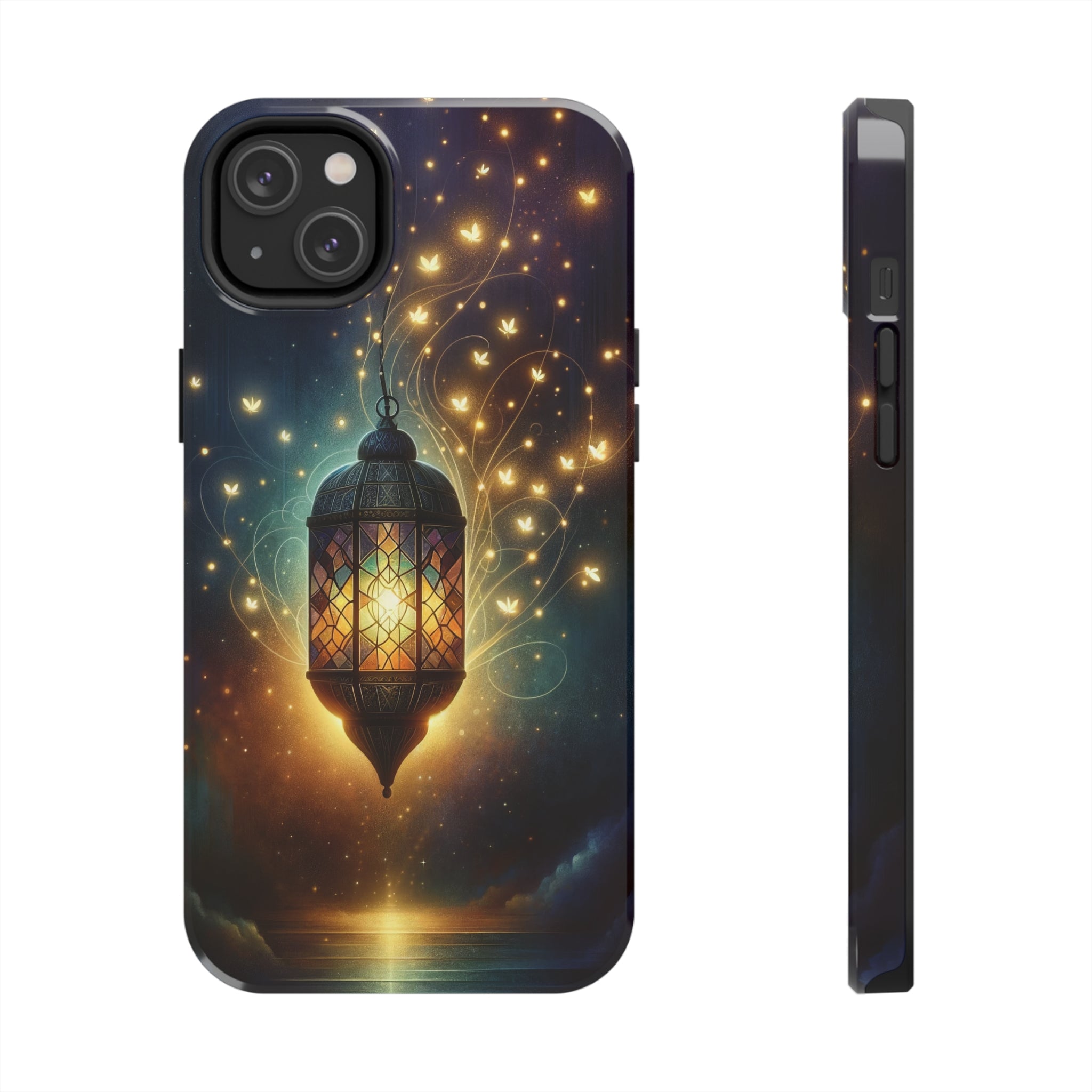 Fireflies around lamp - Tough Phone Case