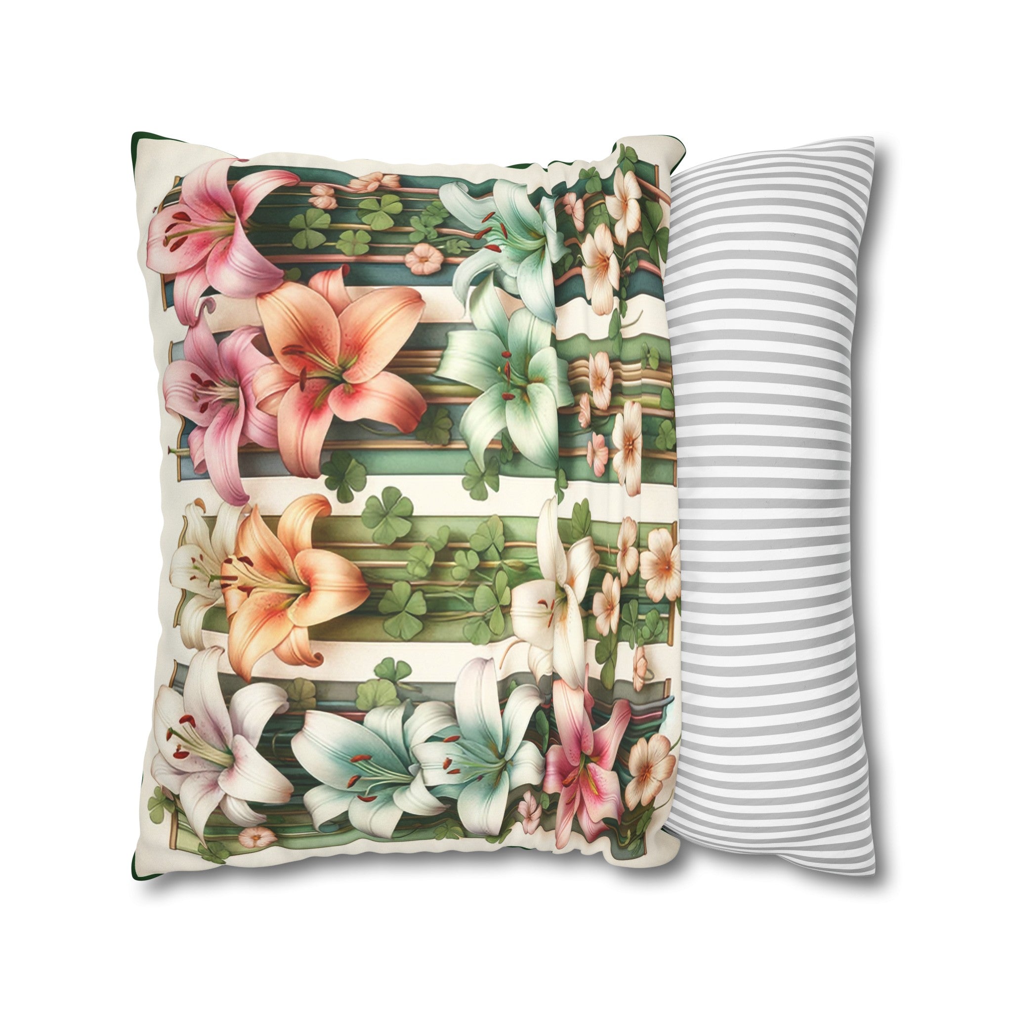 Lilies (1) - Suede Square Pillowcase