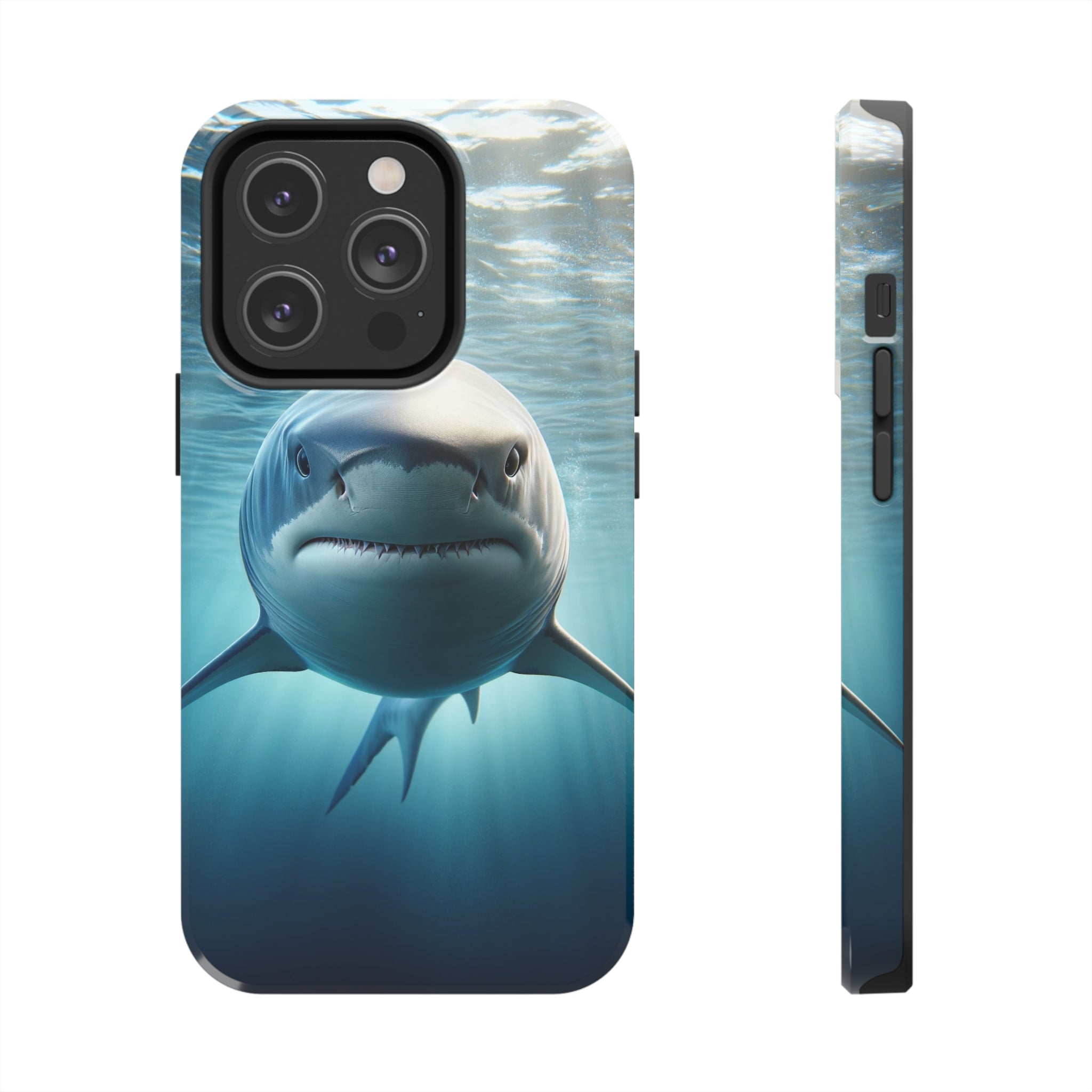 Curious shark - Tough Phone Case