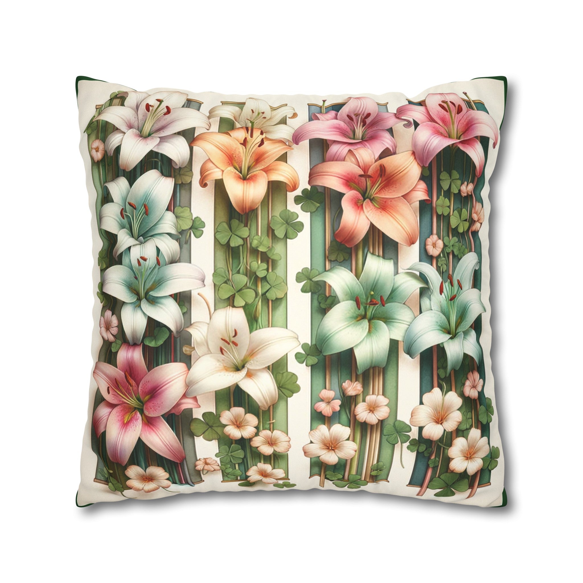 Lilies (1) - Suede Square Pillowcase