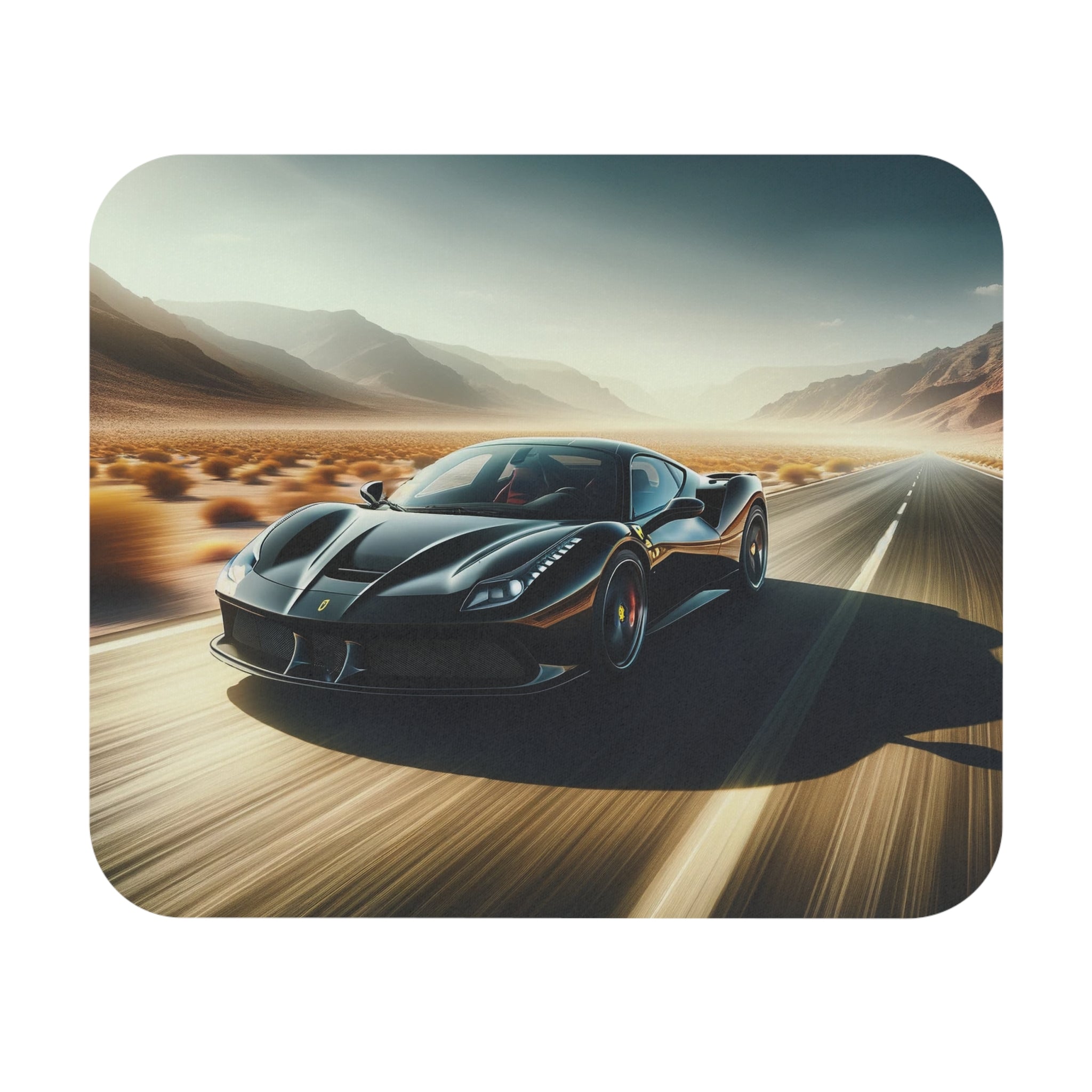 Black car in the desert - Mouse Pad (Rectangle)