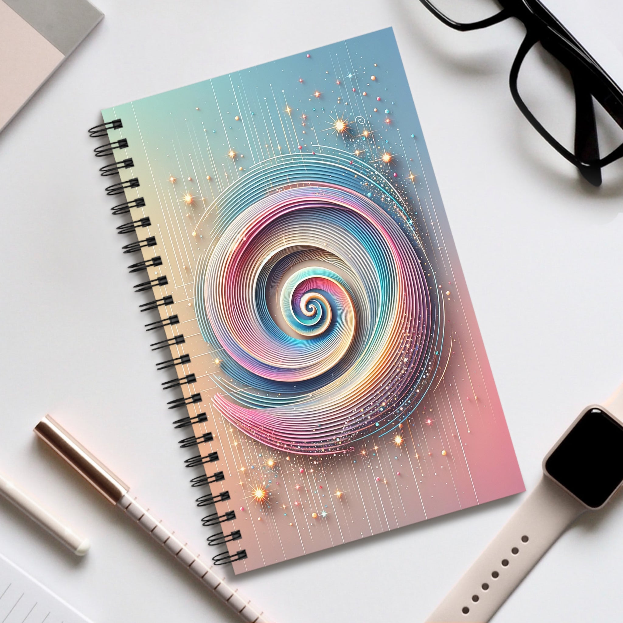 Blue and pink spiral - Spiral Journal (EU)