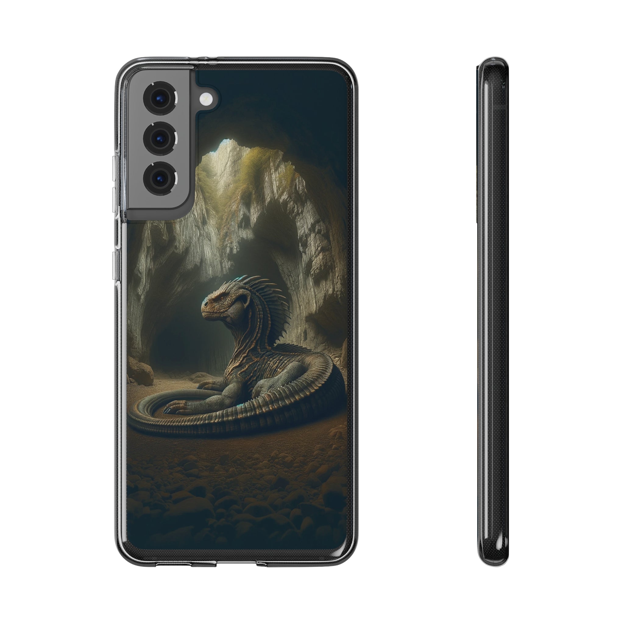 Basilisk in a cave - Soft Phone Case