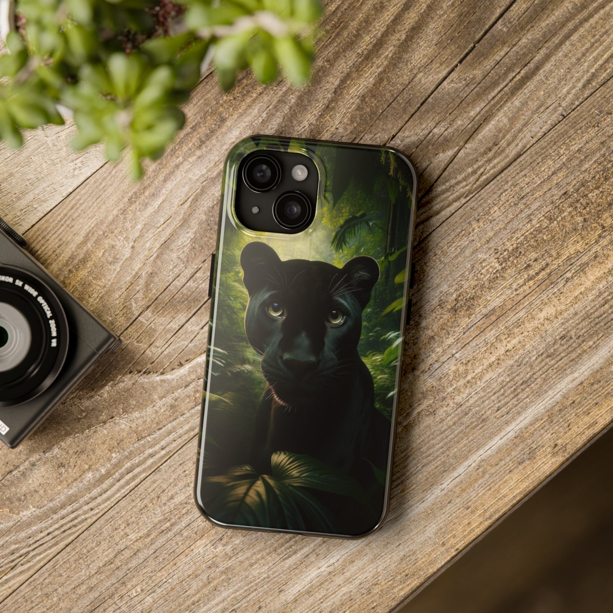 Curious black panther - Tough Phone Case