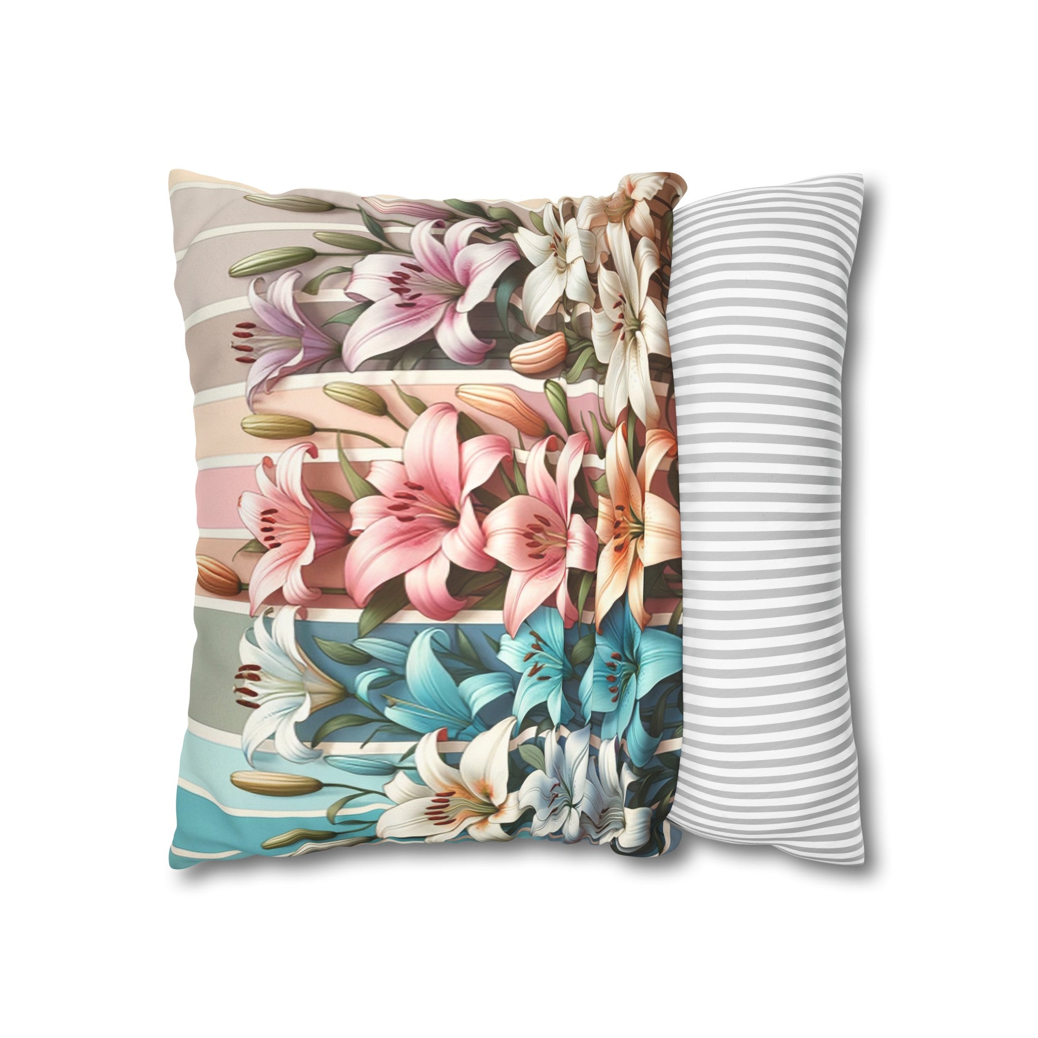 Lilies (4) - Suede Square Pillowcase