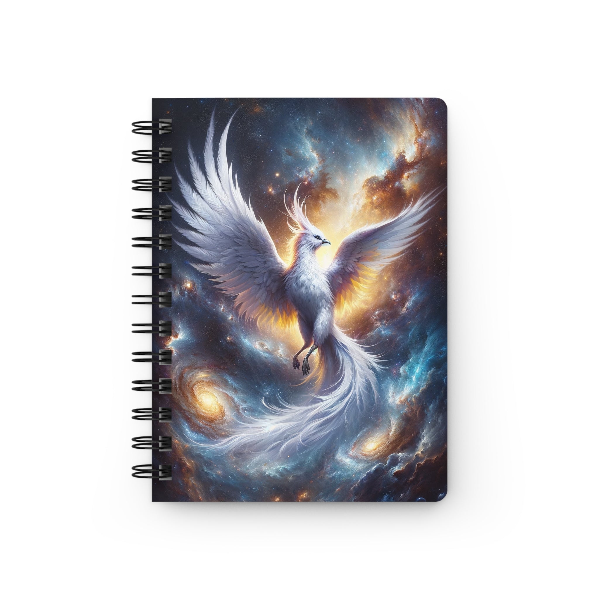 White Phoenix in the galaxy - Spiral Notebook