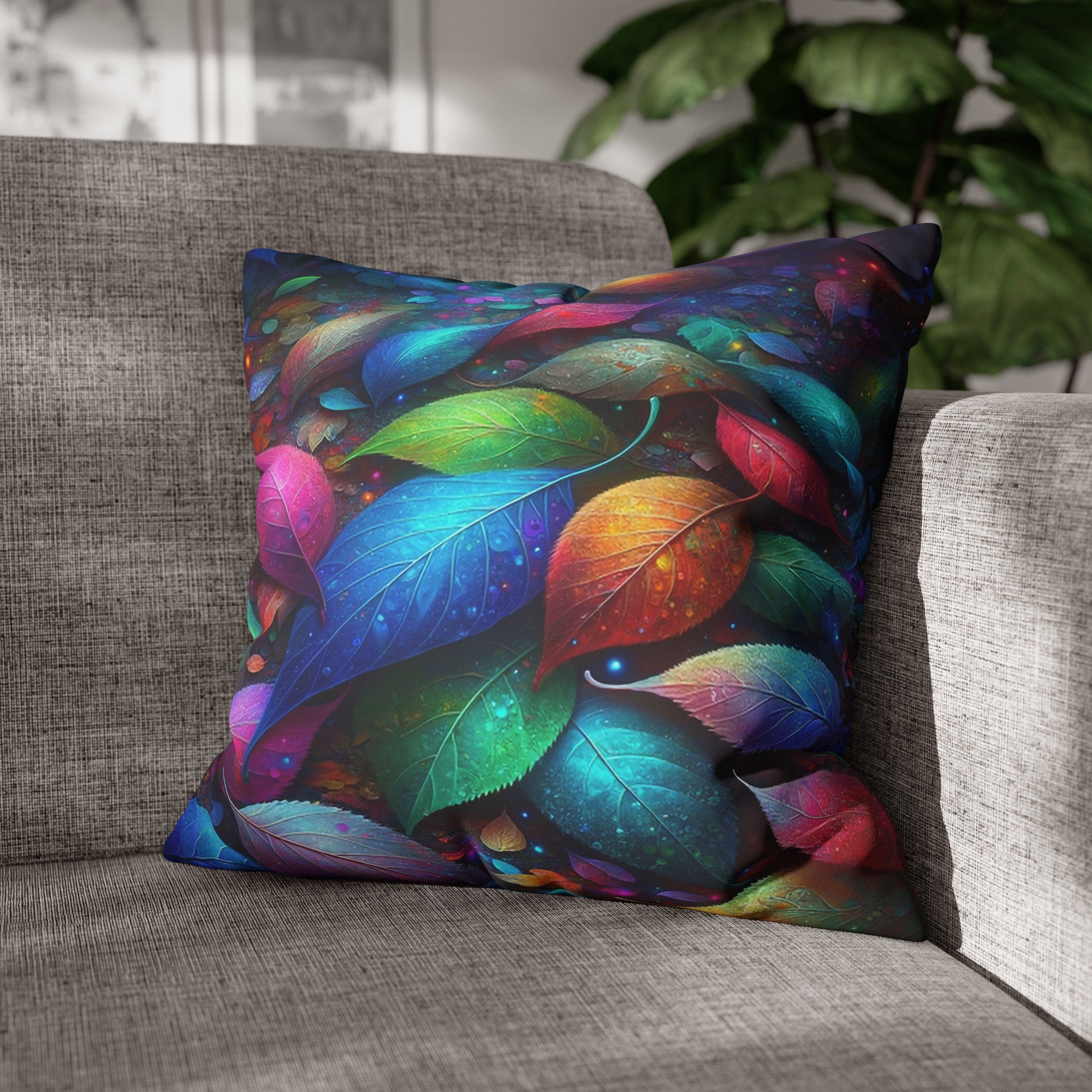 Magical leaves (3) - Suede Square Pillowcase