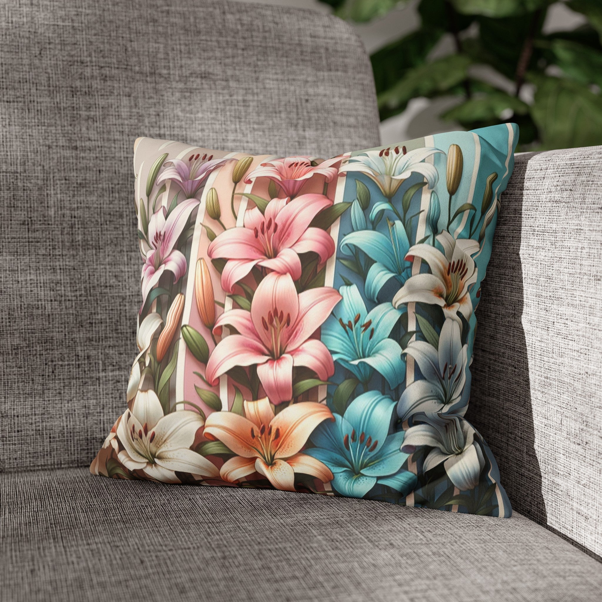 Lilies (4) - Suede Square Pillowcase