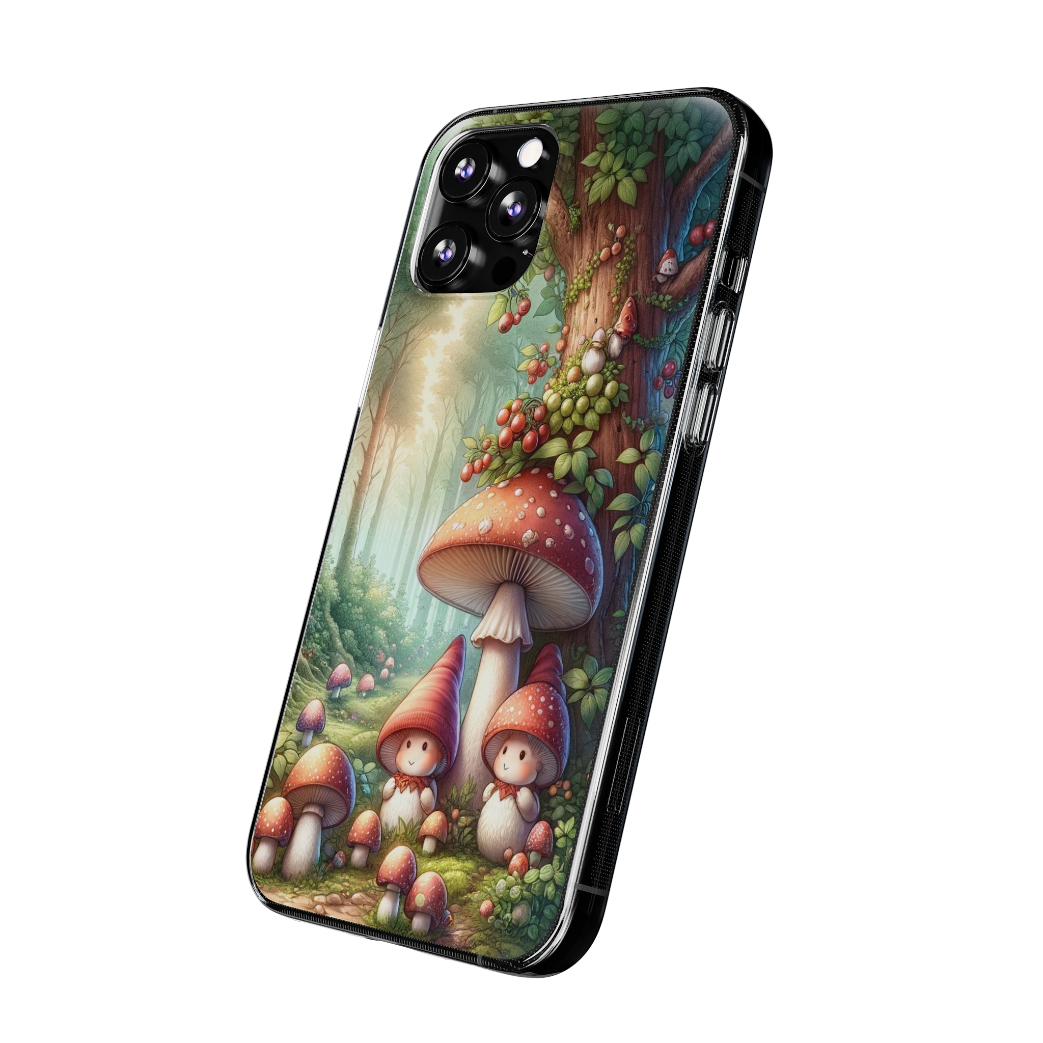 Gnomes and mushrooms - Soft Phone Case