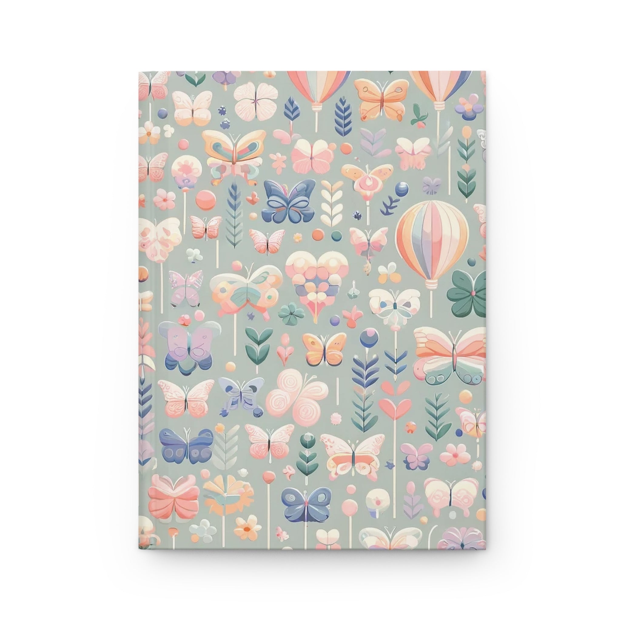 Butterflies and balloons - Hardcover Notebook