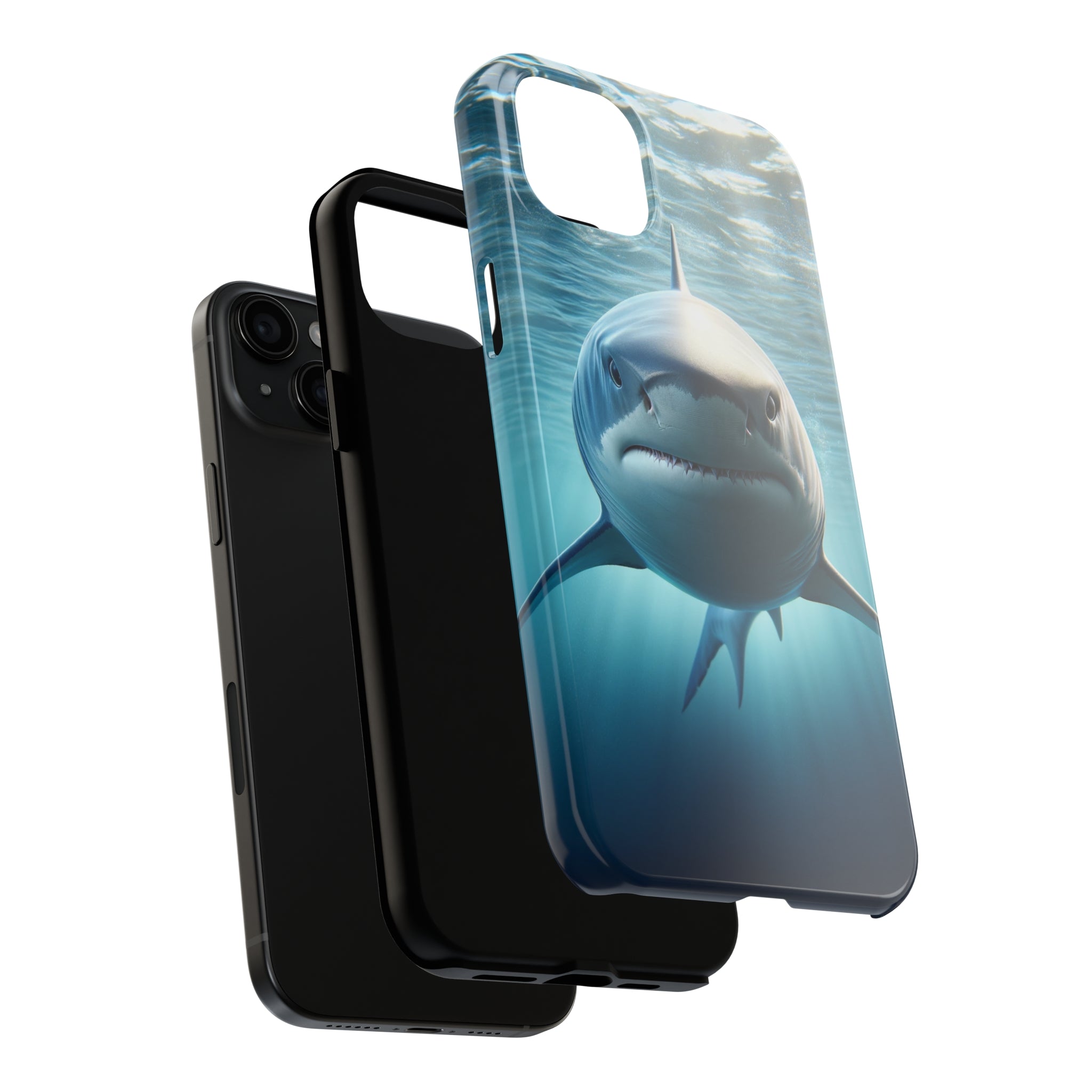 Curious shark - Tough Phone Case