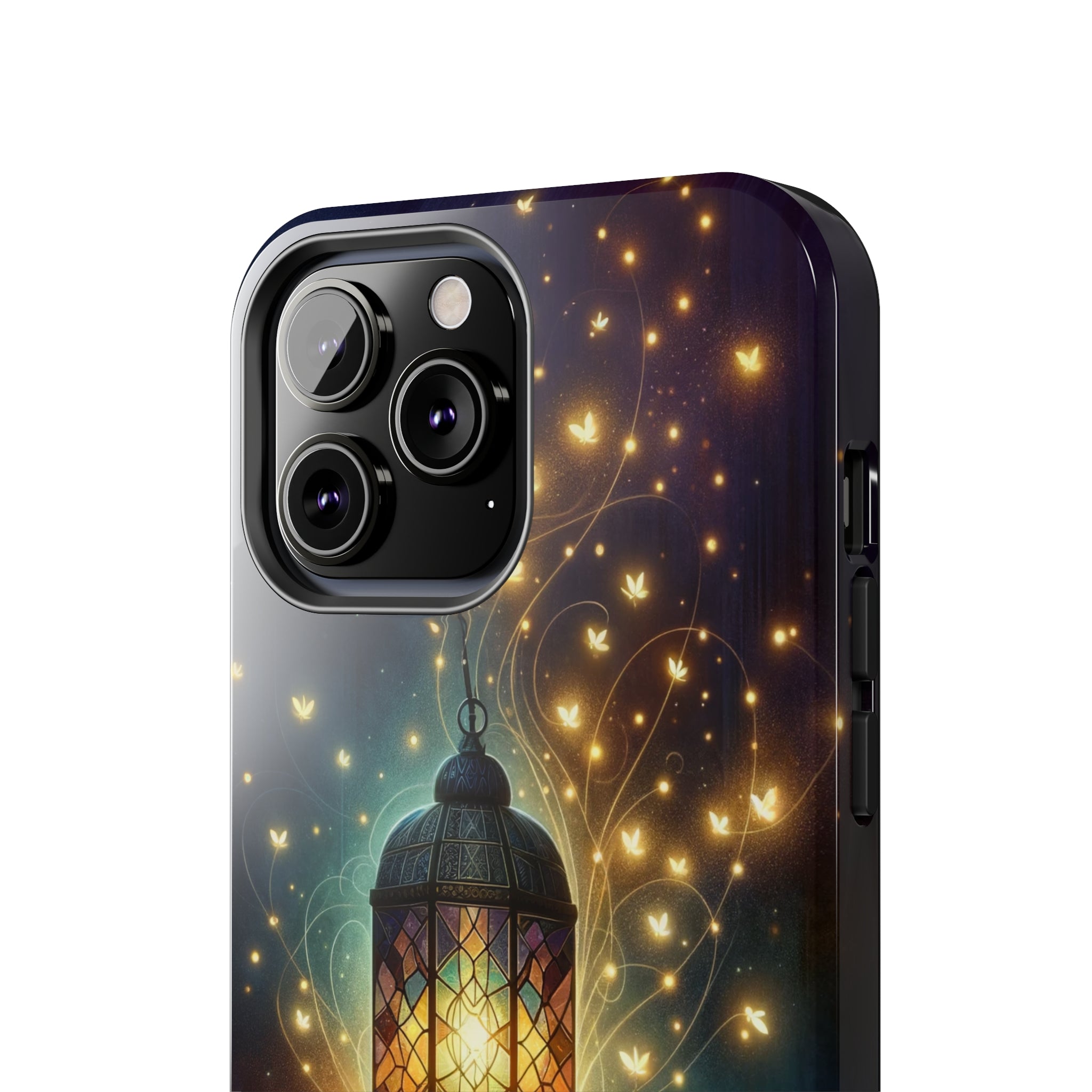 Fireflies around lamp - Tough Phone Case