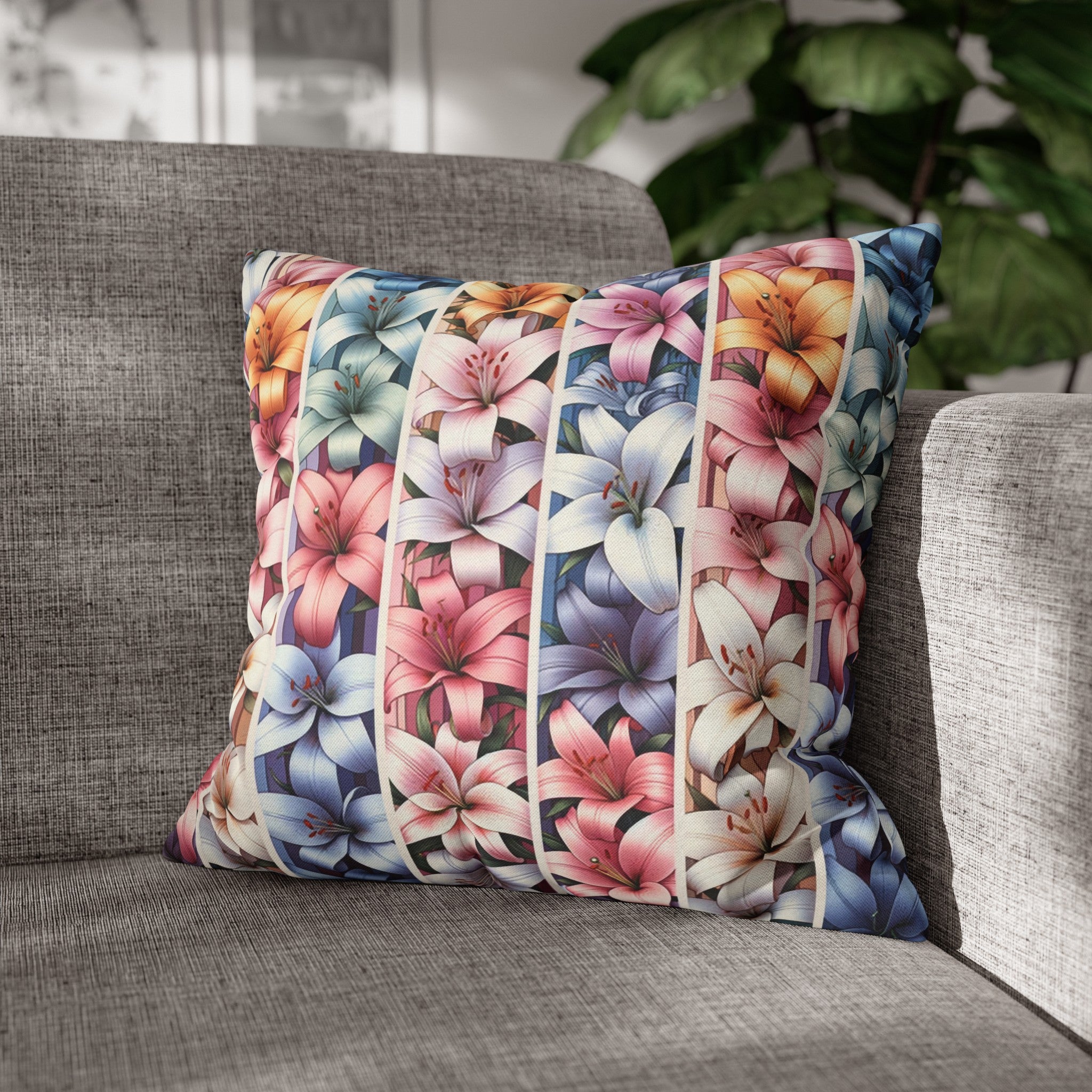 Lilies 5 - Polyester Square Pillowcase